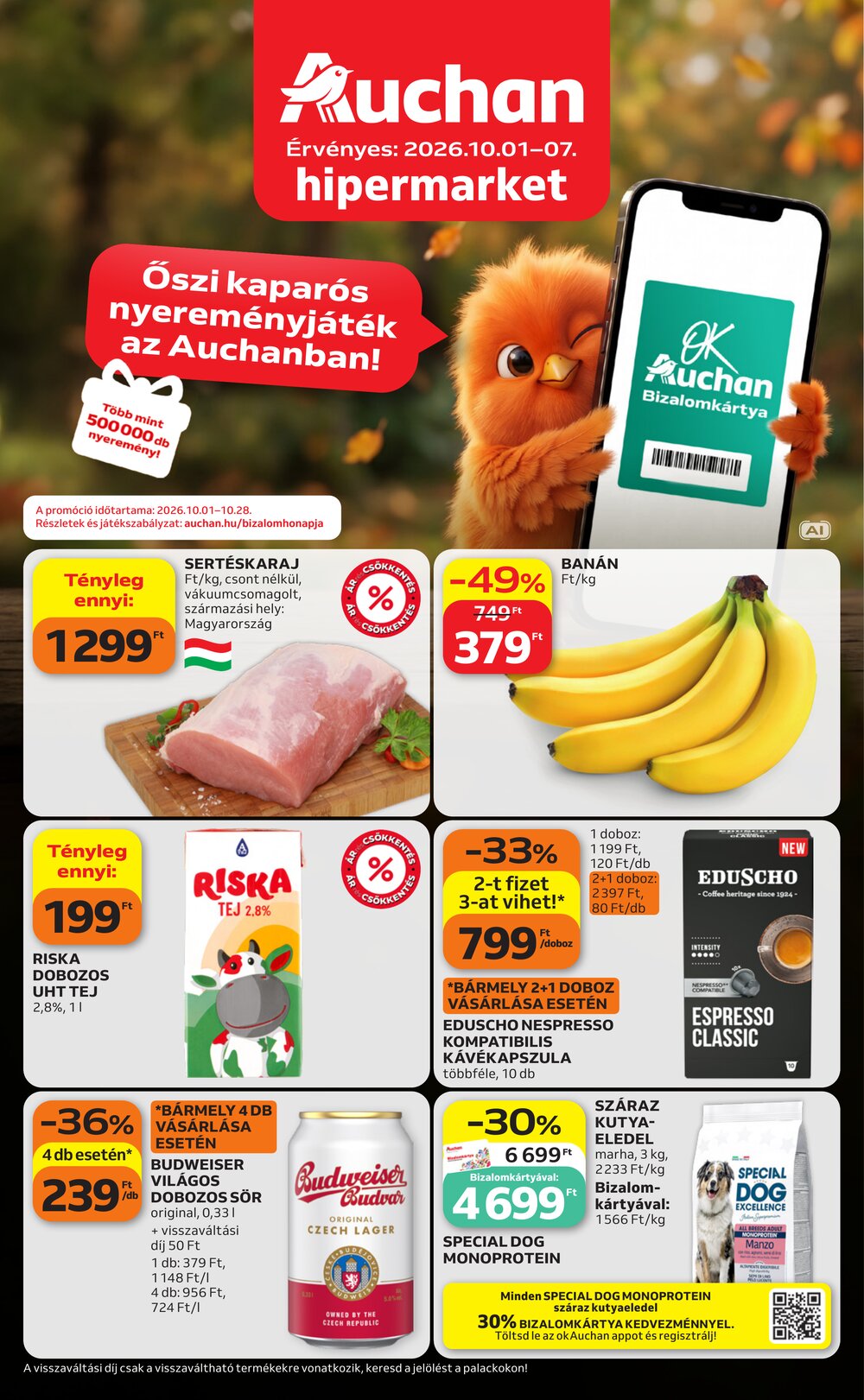 Auchan akciós újság 2026.10.01-től - 1. oldal.