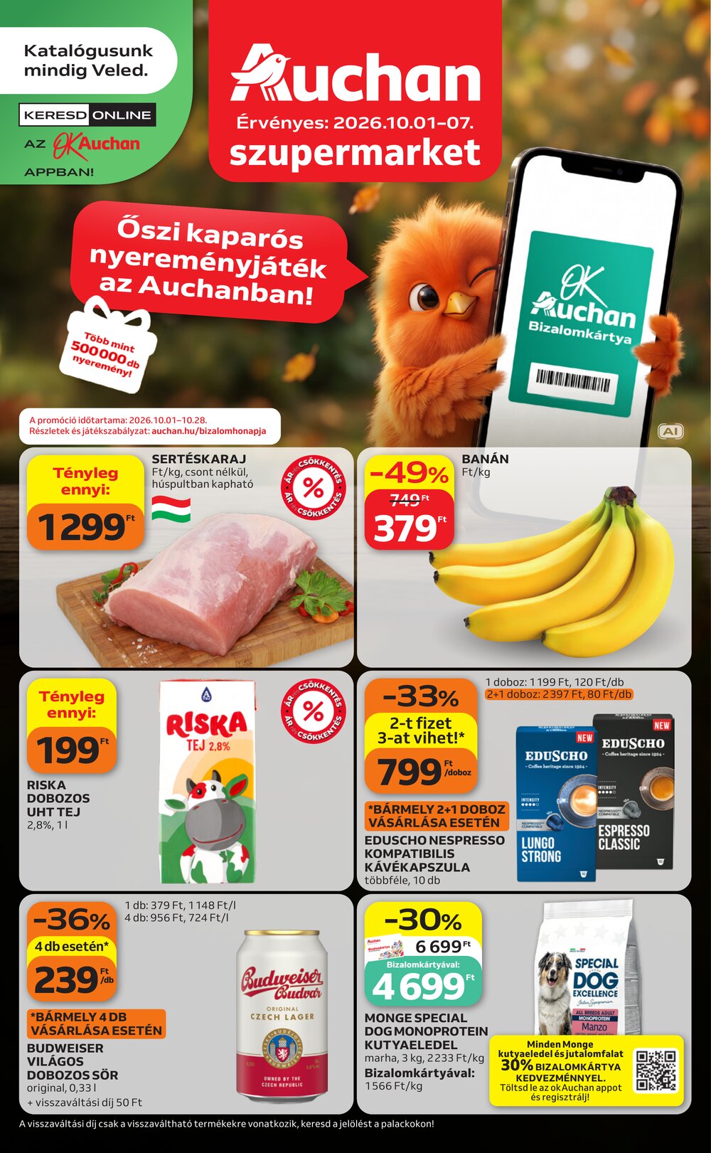 Auchan akciós újság 2026.10.01-től - 1. oldal.