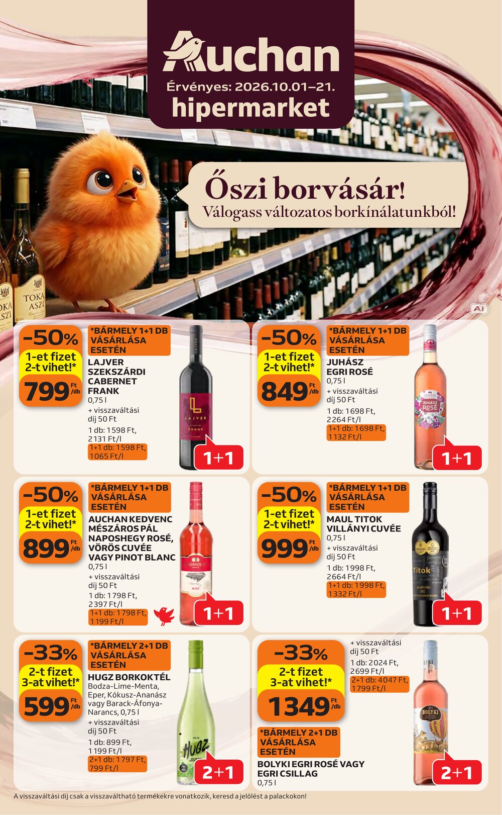 Auchan akciós újság 2026.10.01-től - 1. oldal.