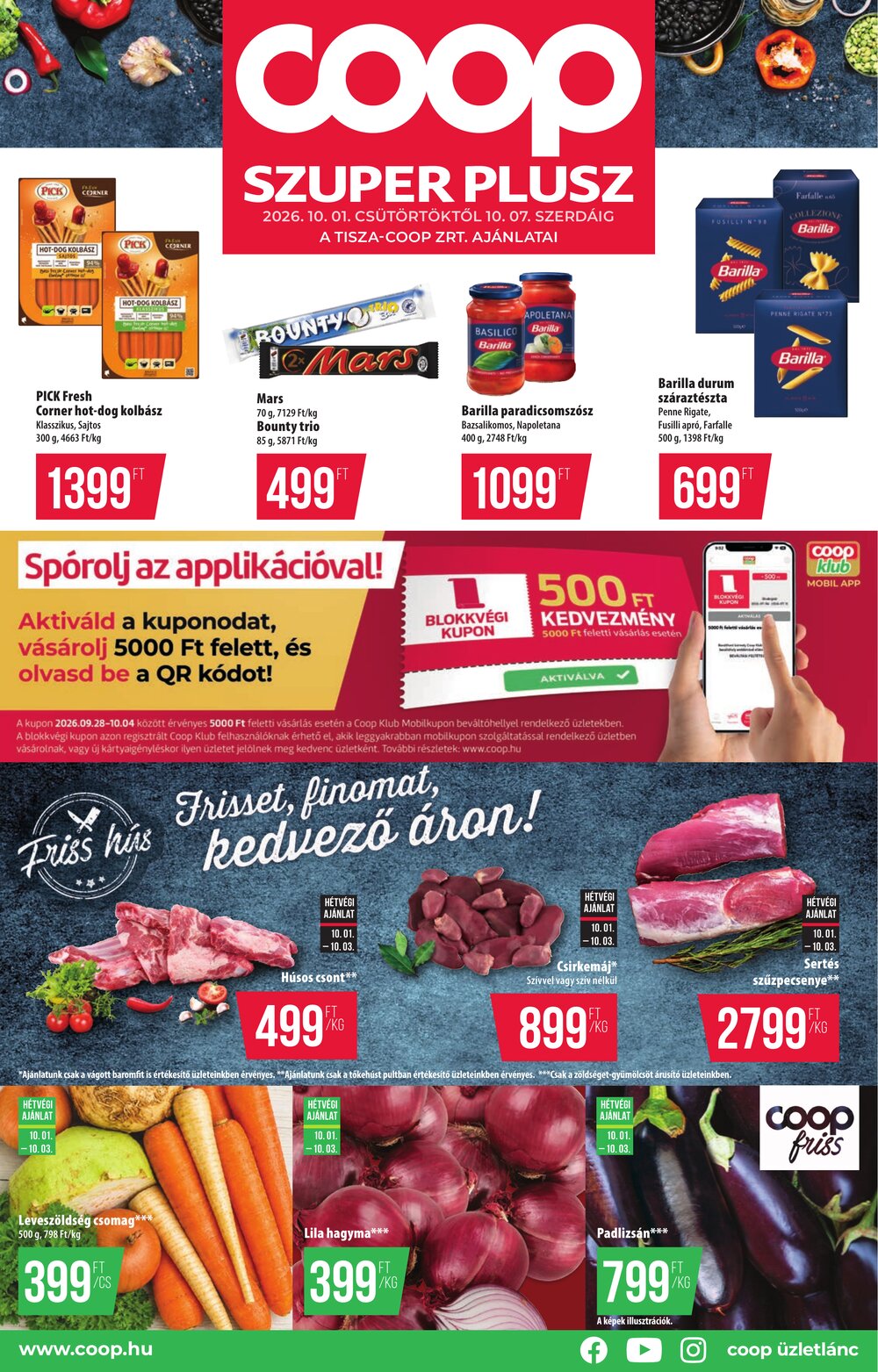 Coop akciós újság 2026.10.01-től - 1. oldal.