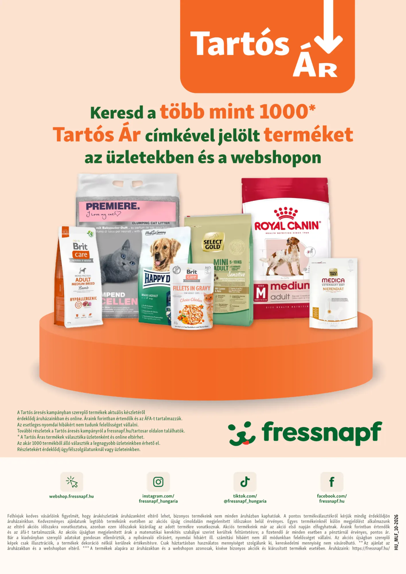 Fressnapf akciós újság 2026.10.01-től - 19. oldal.