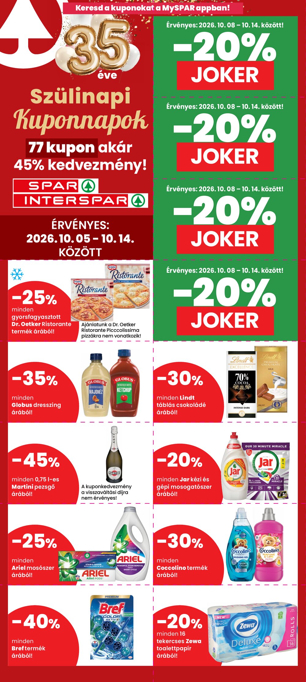 Spar akciós újság 2026.10.05-től - 1. oldal.