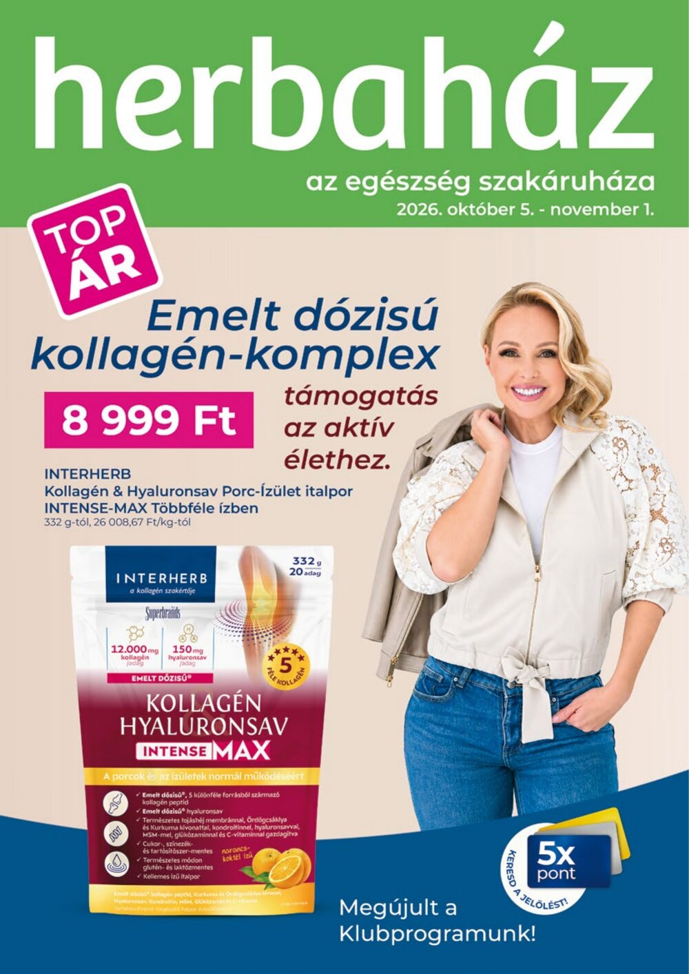 Herbaház akciós újság 2026.10.05-től - 1. oldal.