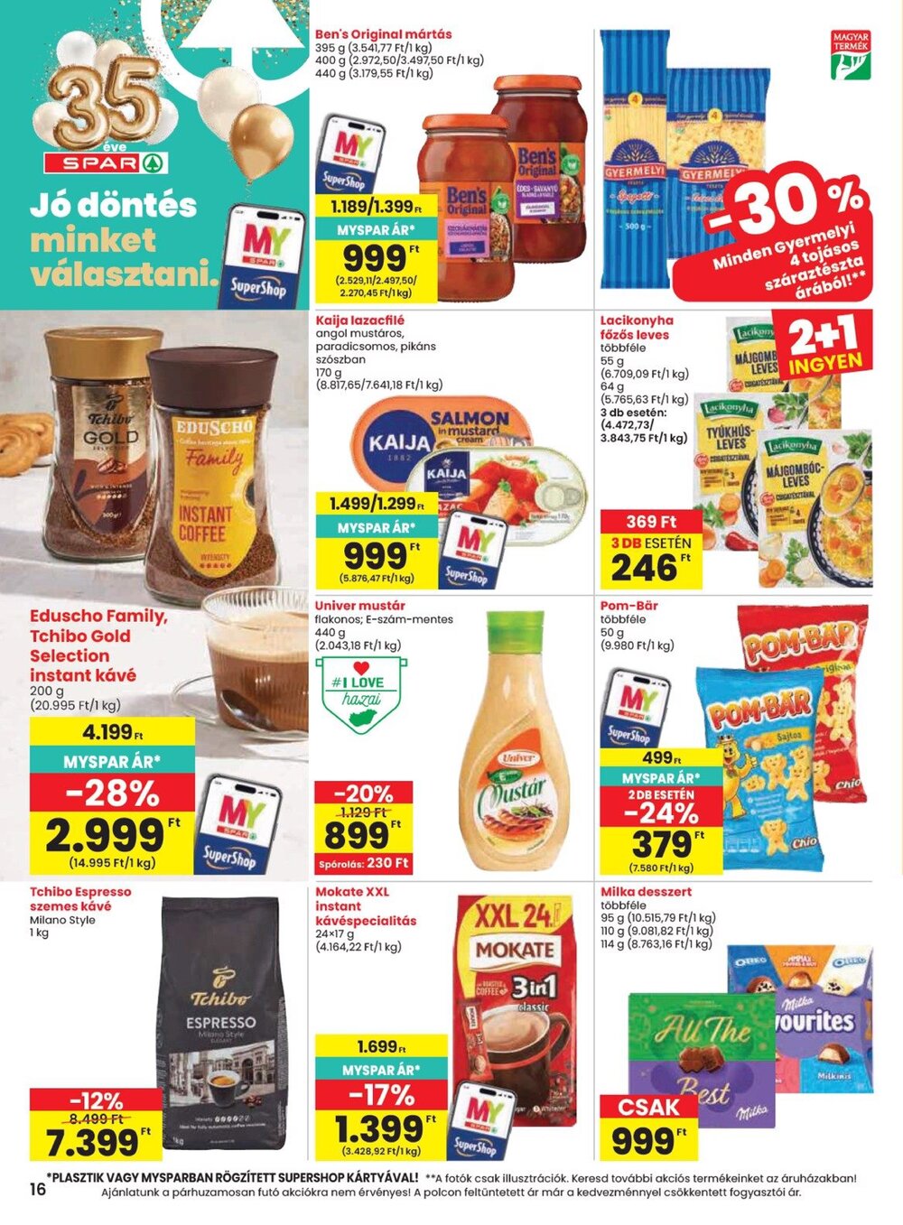 Spar akciós újság 2026.10.08-tól - 16. oldal.