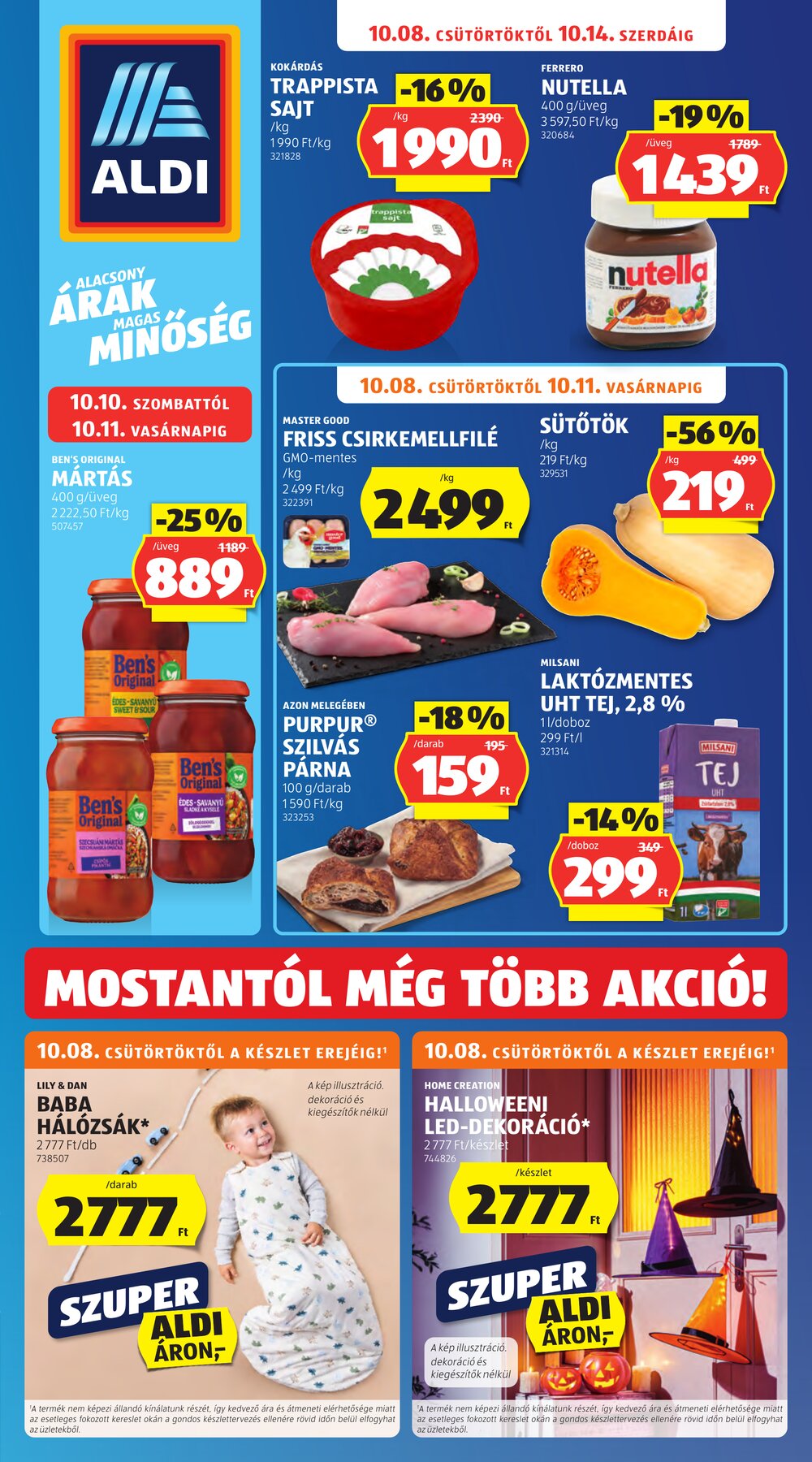 Aldi akciós újság 2026.10.08-tól - 1. oldal.