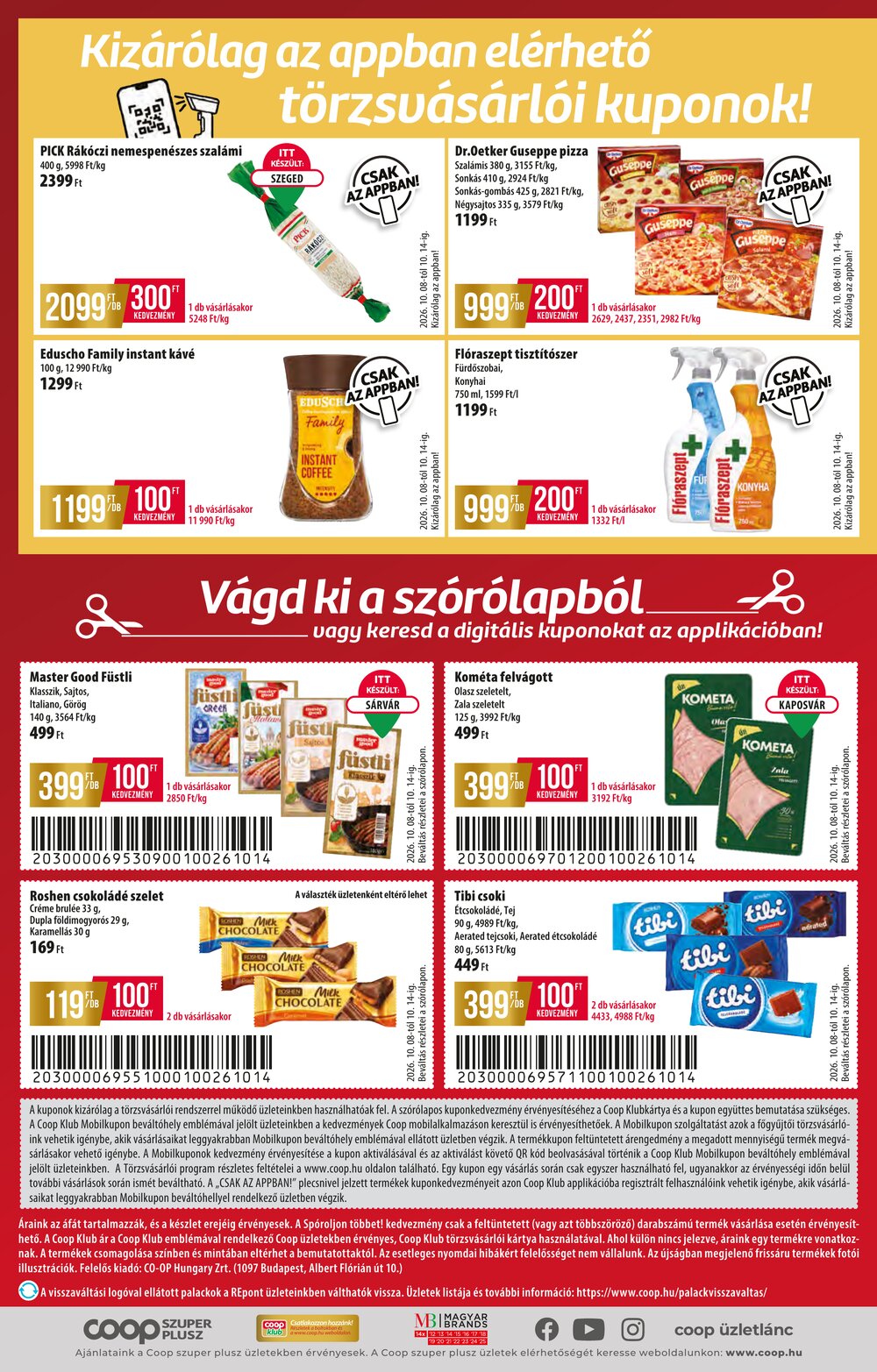 Coop akciós újság 2026.10.08-tól - 16. oldal.