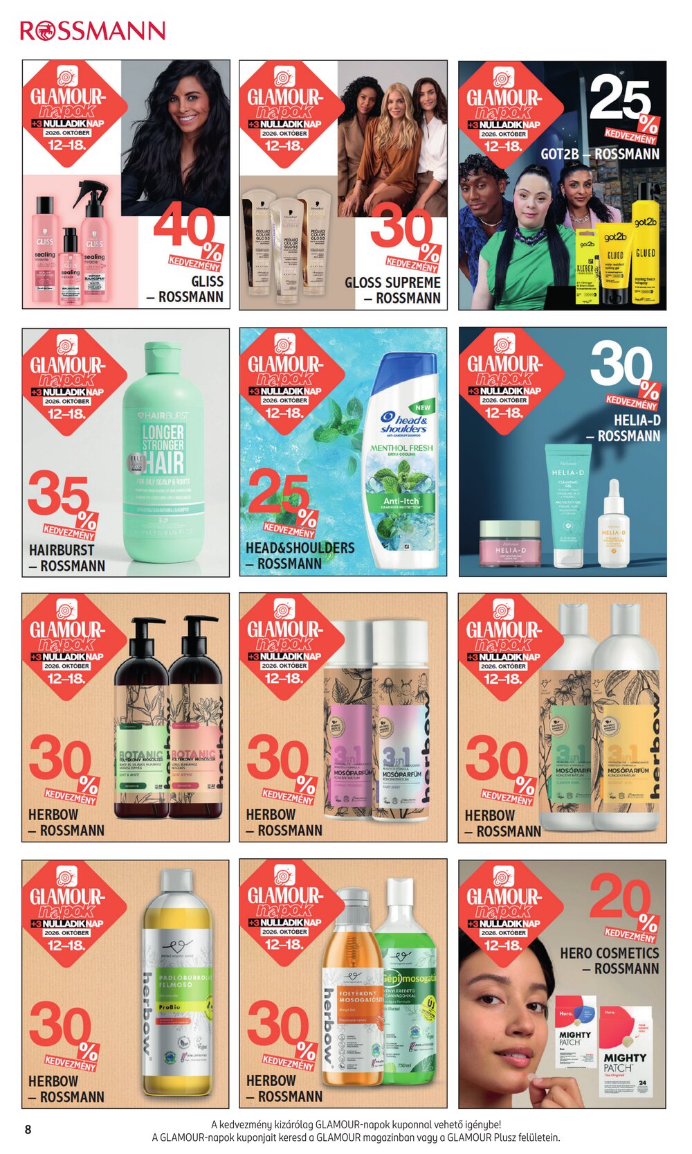 Rossmann akciós újság 2026.10.12-től - 8. oldal.