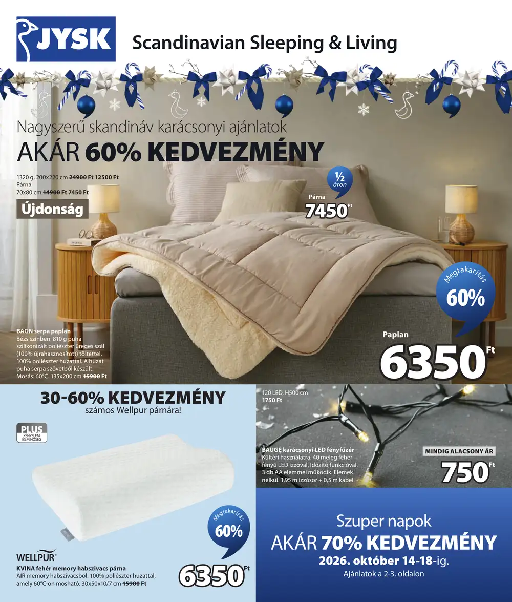 JYSK akciós újság 2026.10.14-től - 2. oldal.