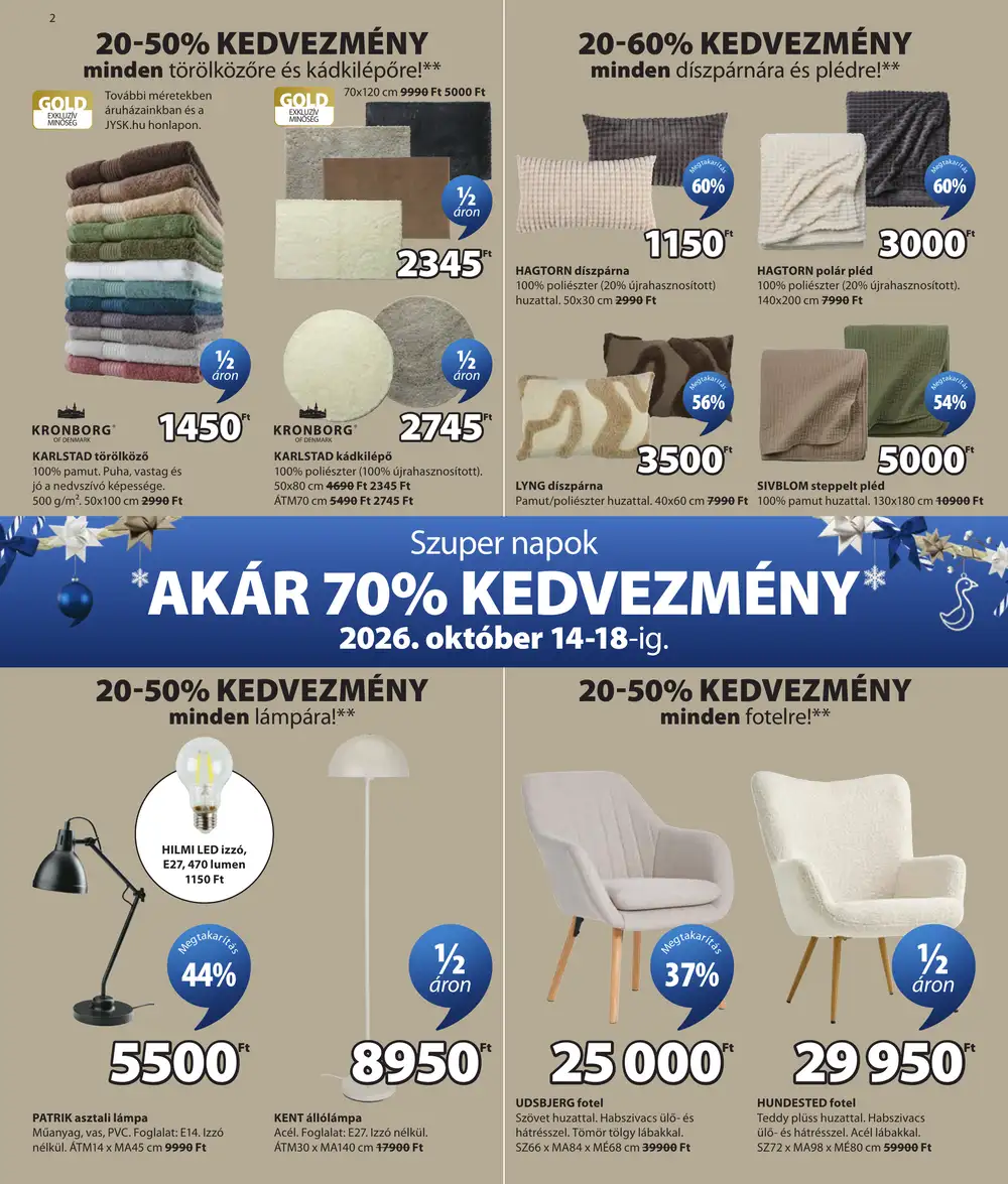 JYSK akciós újság 2026.10.14-től - 3. oldal.