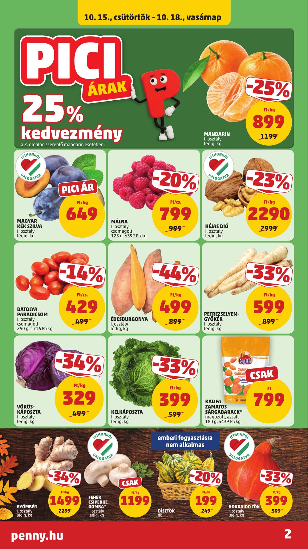 Penny Market akciós újság 2026.10.15-től - 2. oldal.