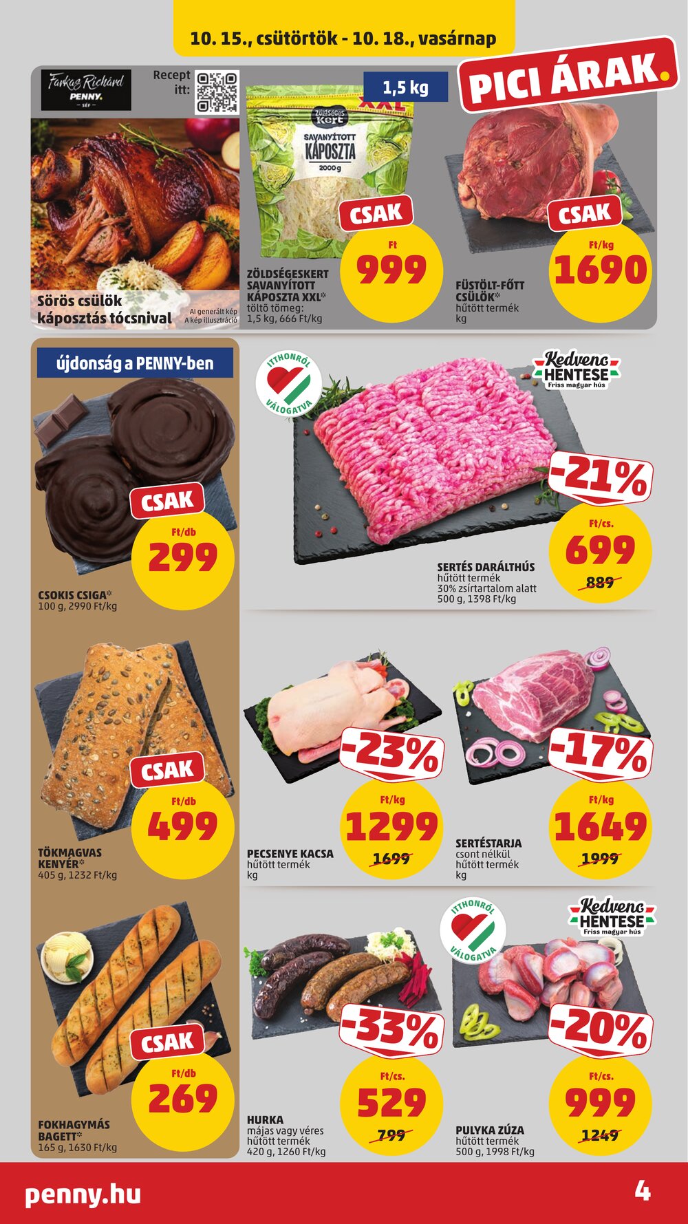 Penny Market akciós újság 2026.10.15-től - 4. oldal.
