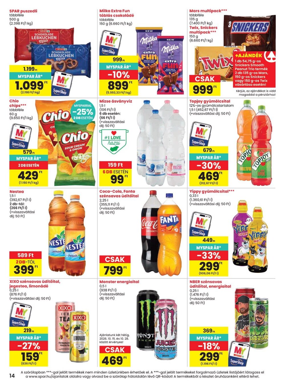 Spar akciós újság 2026.10.15-től - 14. oldal.