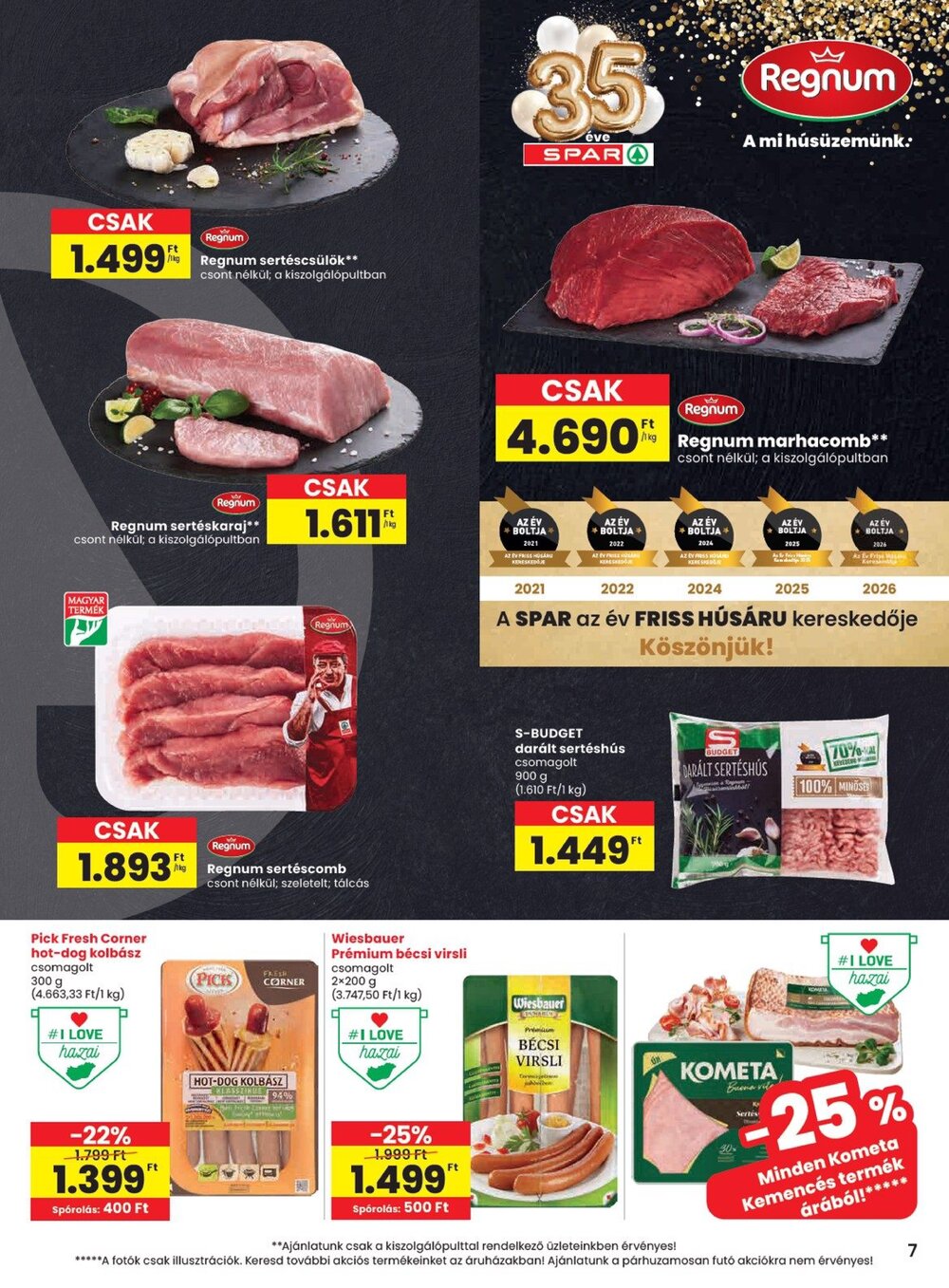 Spar akciós újság 2026.10.15-től - 7. oldal.