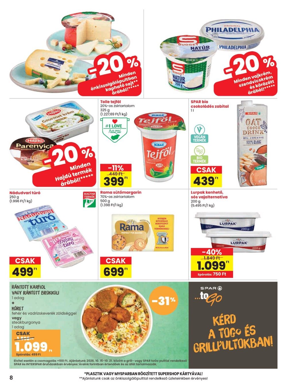 Spar akciós újság 2026.10.15-től - 8. oldal.