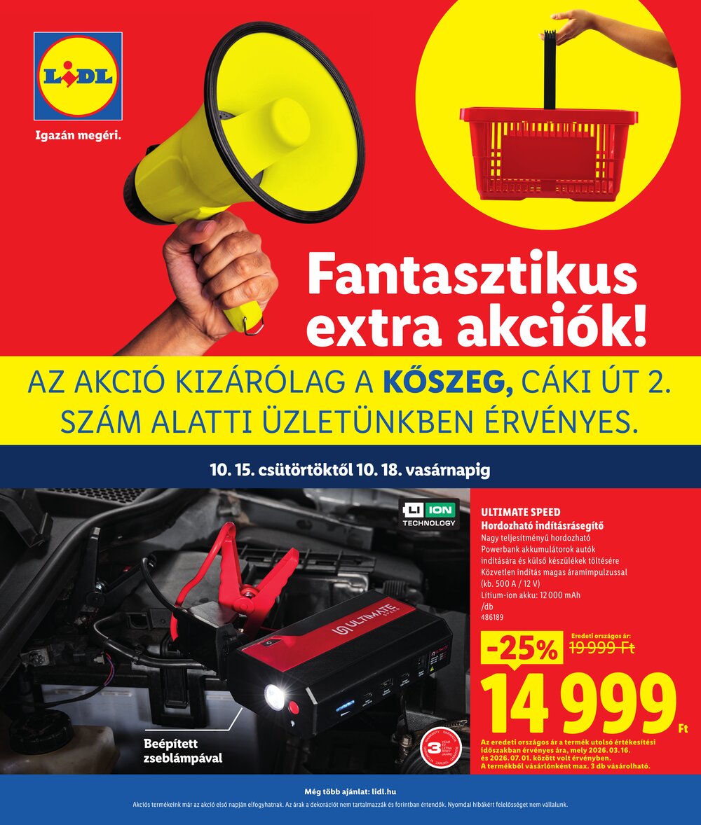 Lidl akciós újság 2026.10.15-től - 1. oldal.