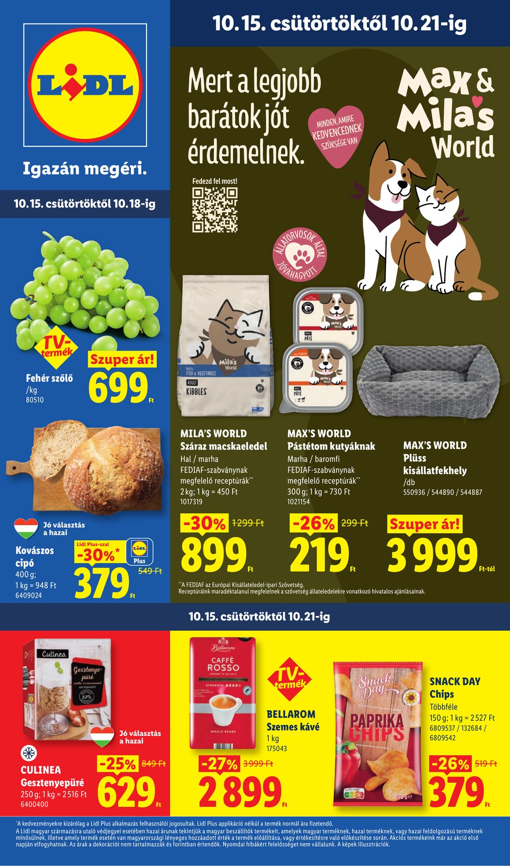 Lidl akciós újság 2026.10.15-től - 1. oldal.