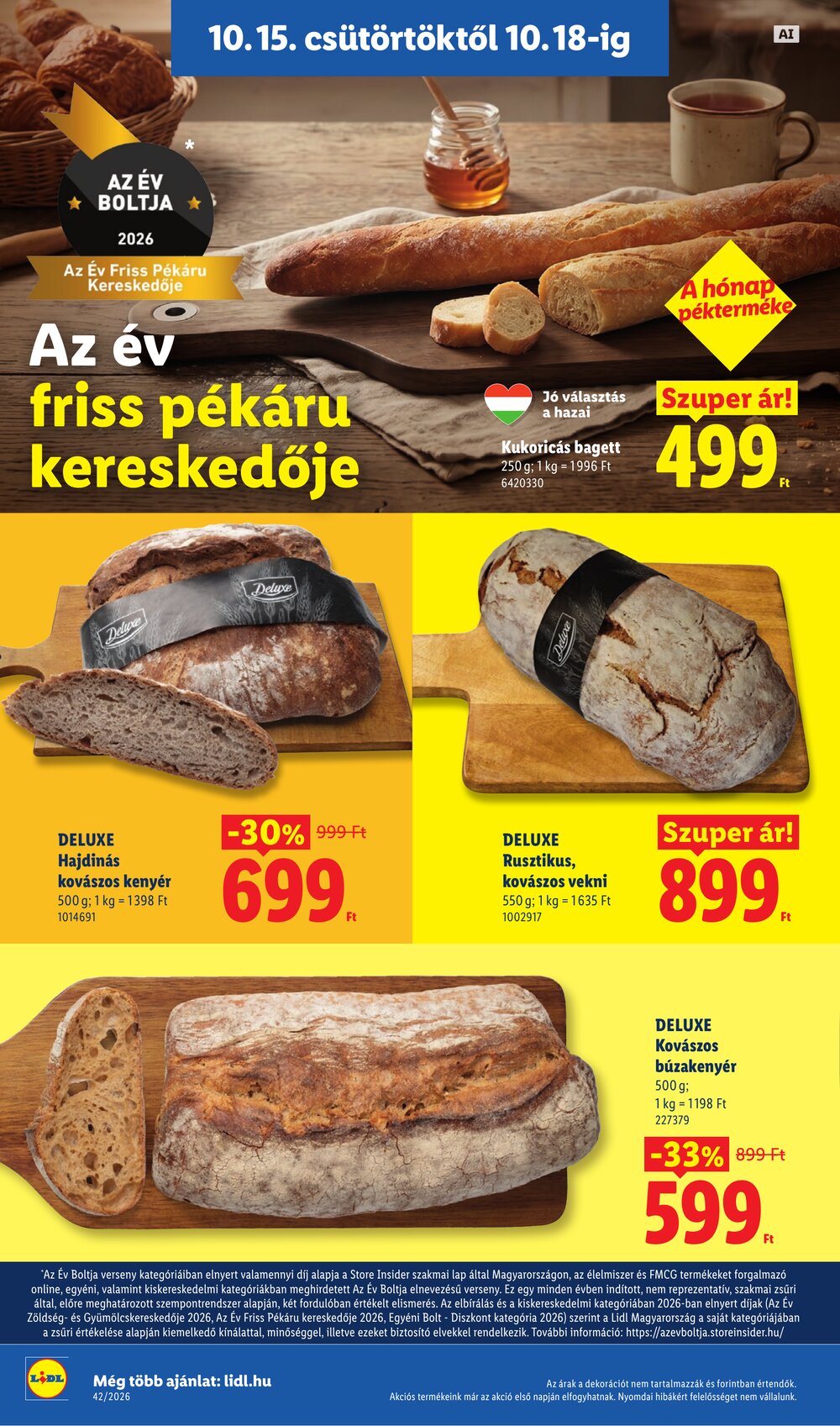 Lidl akciós újság 2026.10.15-től - 2. oldal.