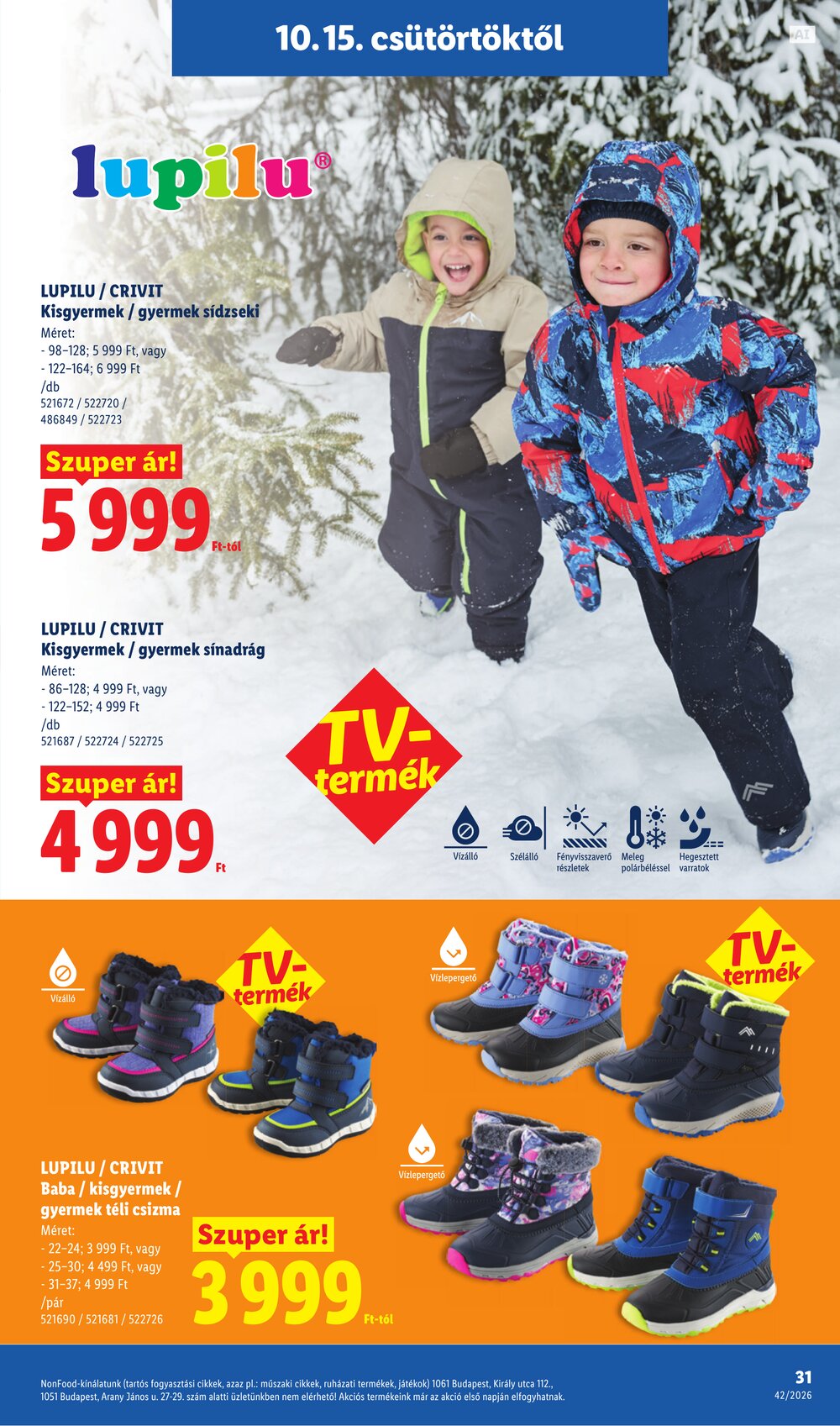 Lidl akciós újság 2026.10.15-től - 31. oldal.