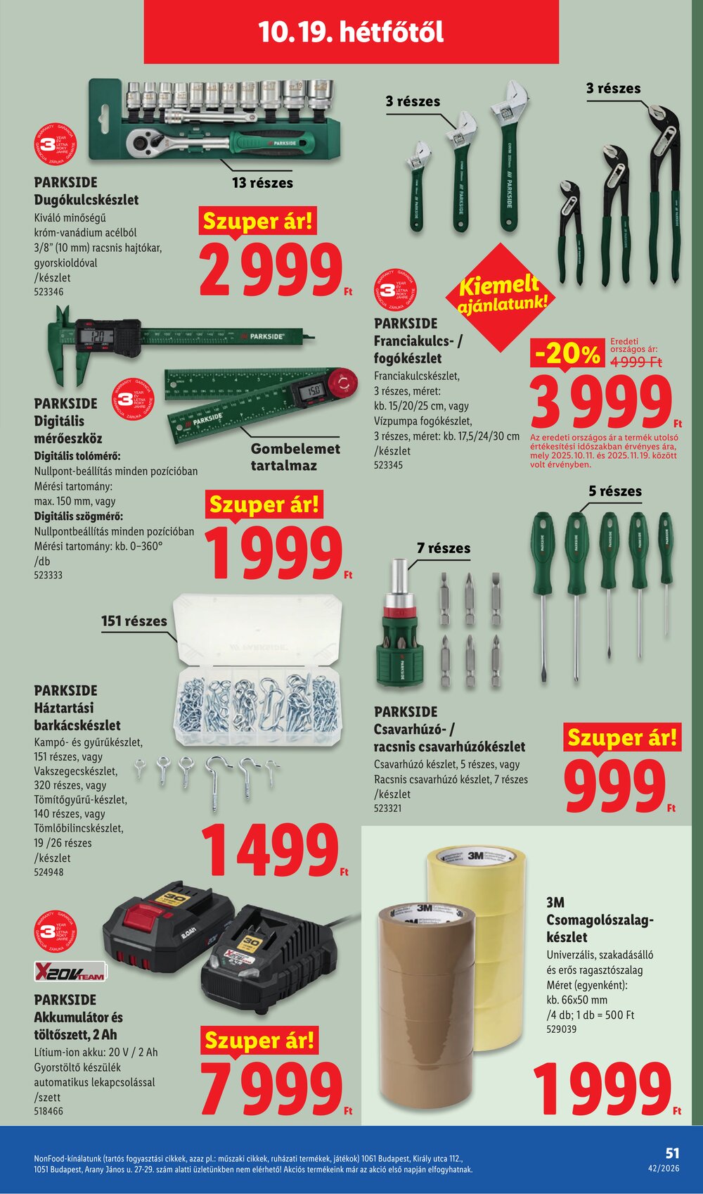 Lidl akciós újság 2026.10.15-től - 51. oldal.
