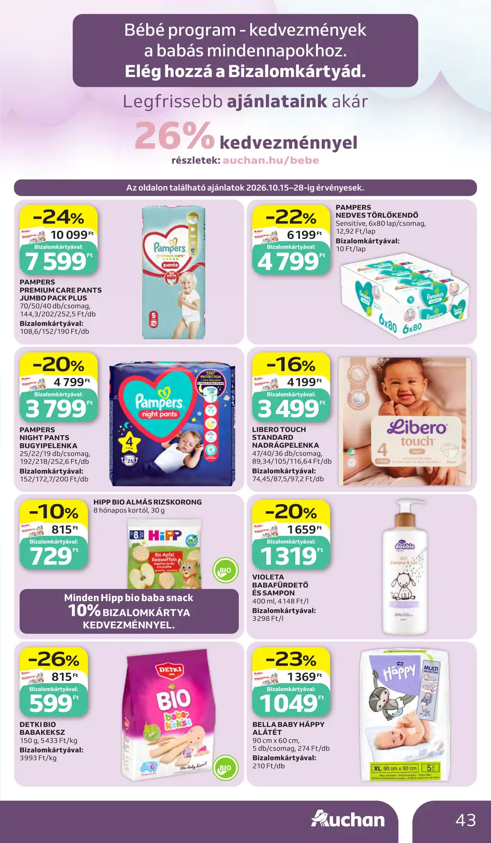 Auchan akciós újság 2026.10.15-től - 43. oldal.