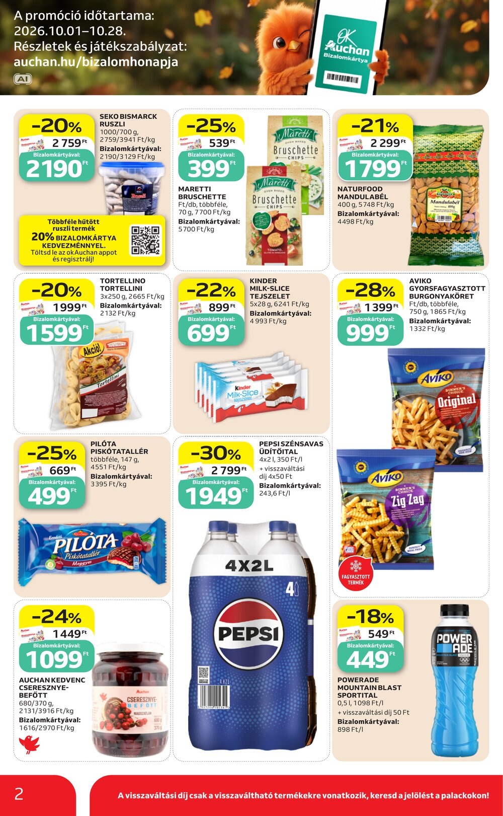 Auchan akciós újság 2026.10.15-től - 2. oldal.