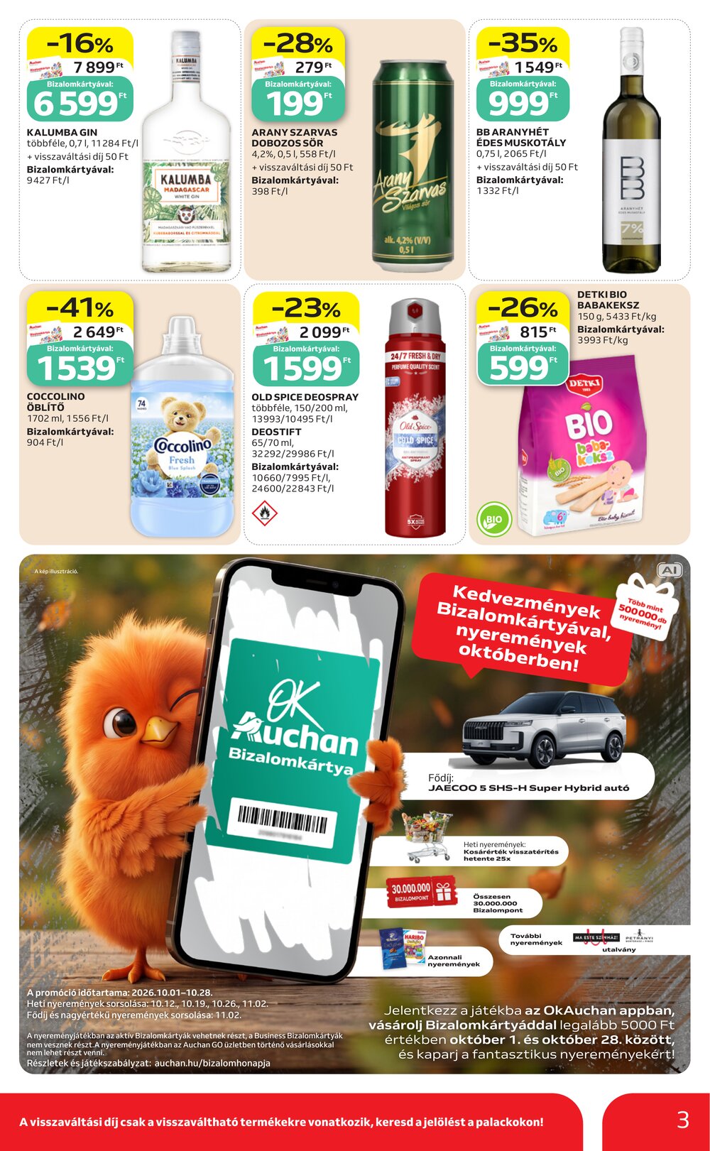 Auchan akciós újság 2026.10.15-től - 3. oldal.