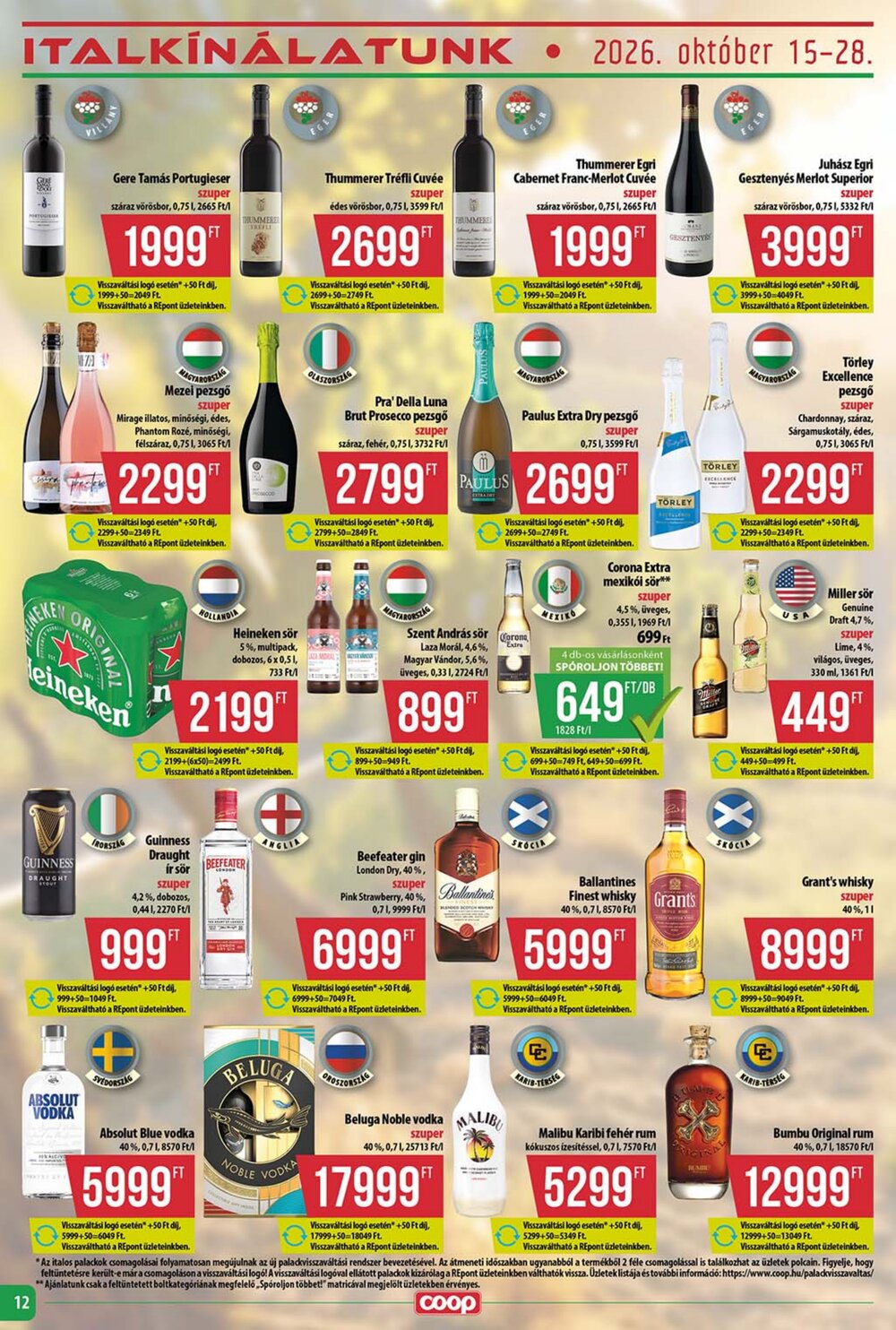 Coop akciós újság 2026.10.15-től - 12. oldal.