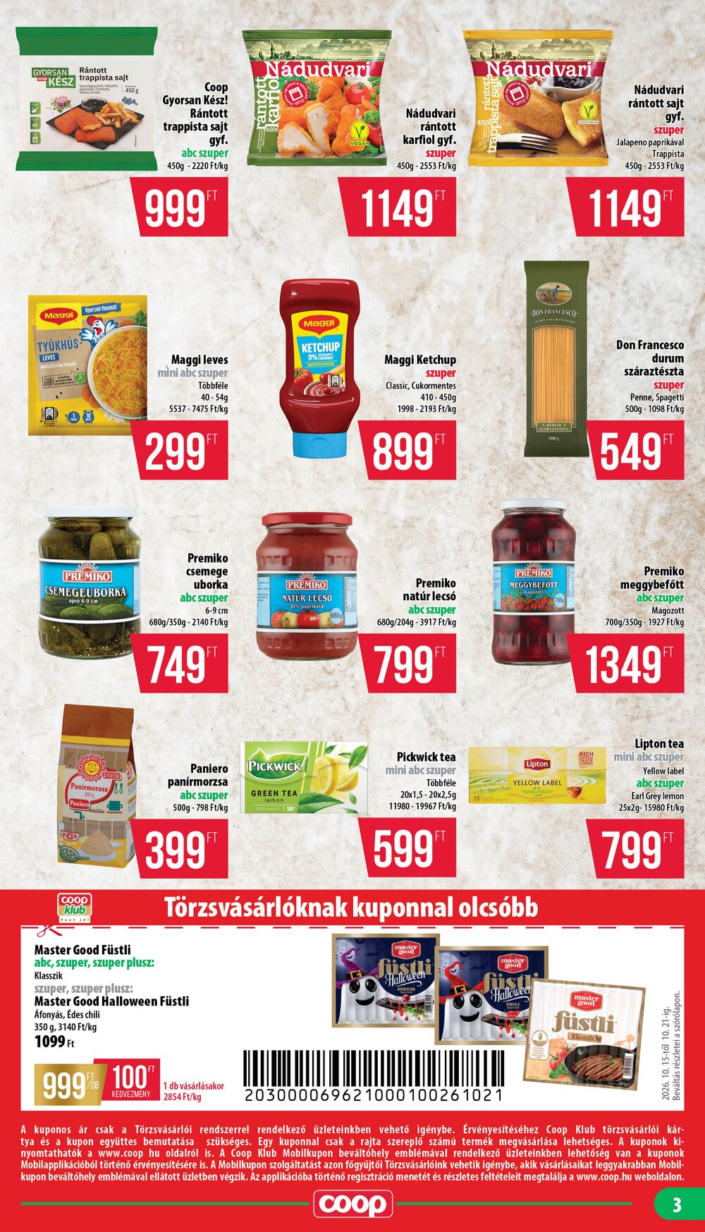 Coop akciós újság 2026.10.15-től - 3. oldal.