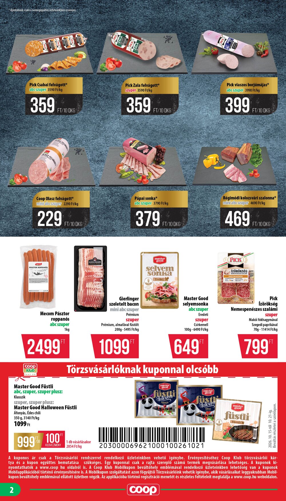 Coop akciós újság 2026.10.15-től - 2. oldal.