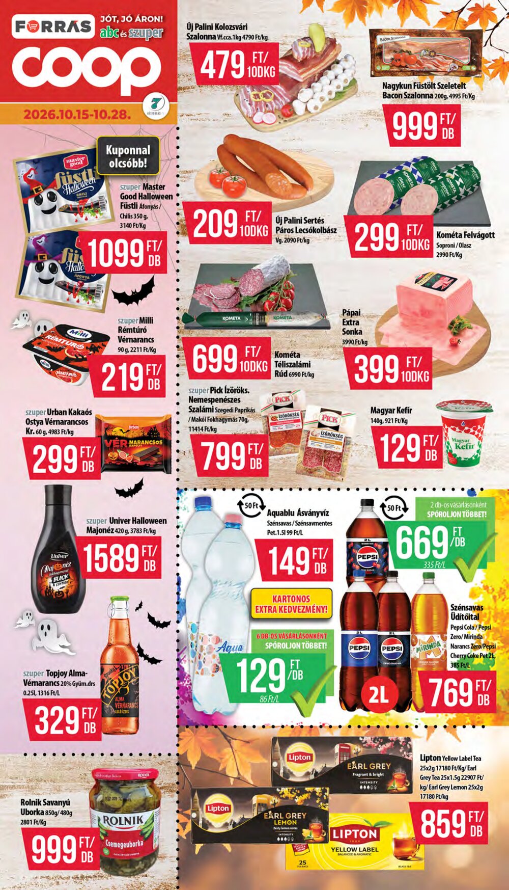 Coop akciós újság 2026.10.15-től - 1. oldal.