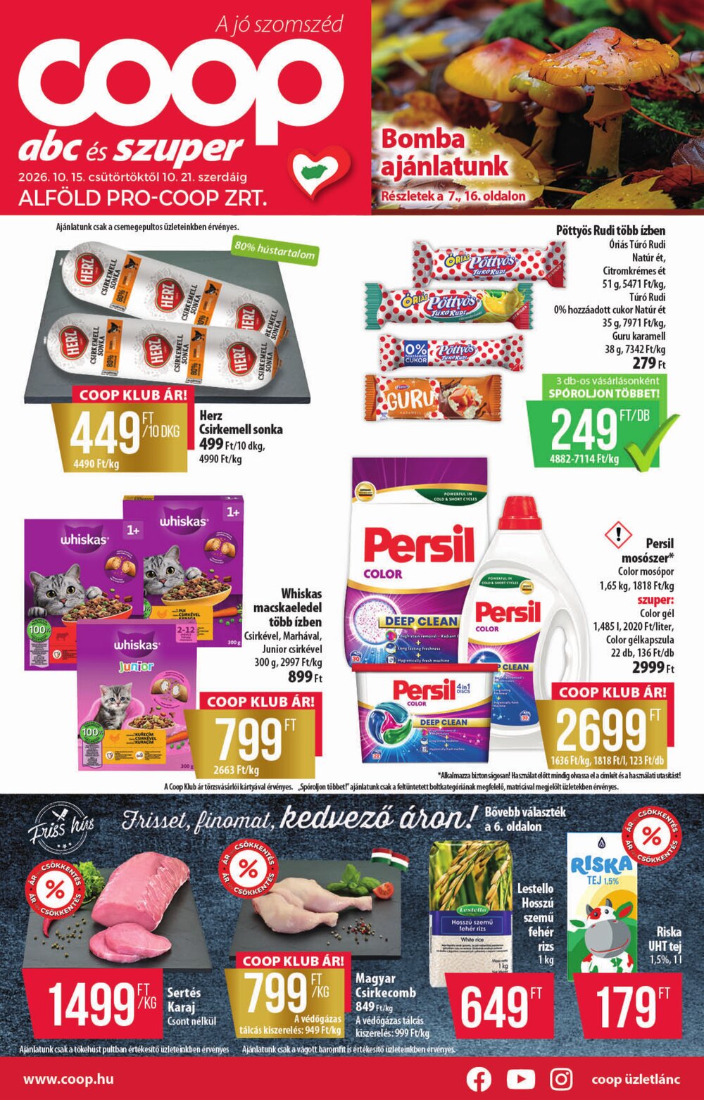 Coop akciós újság 2026.10.15-től - 1. oldal.