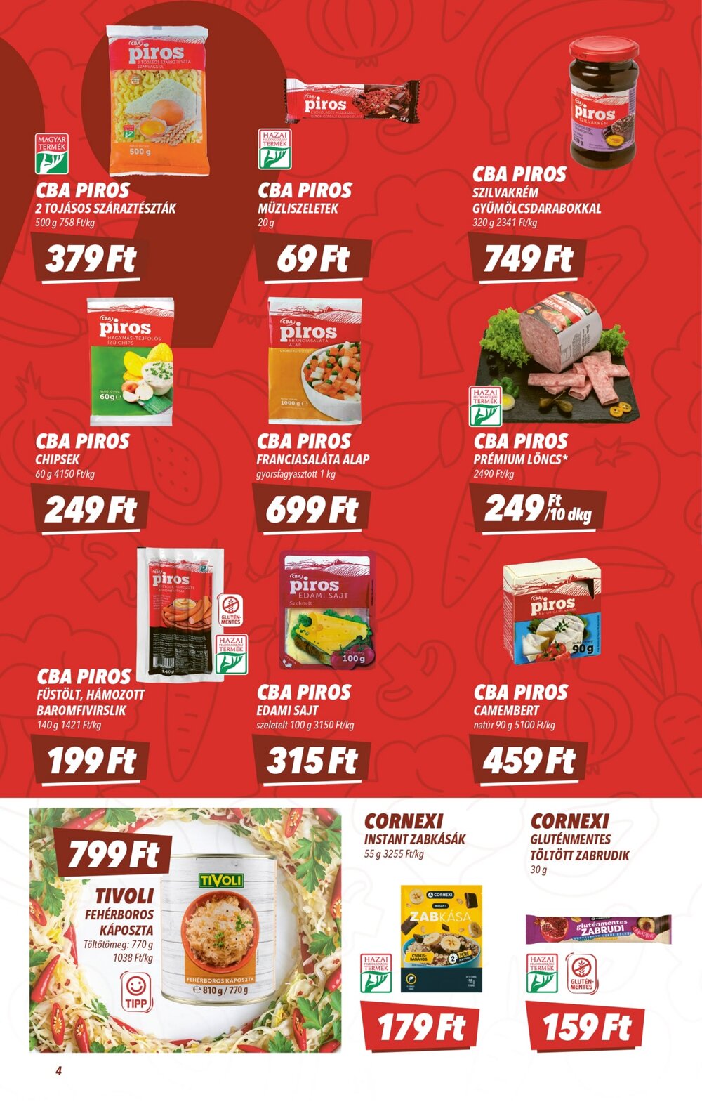 CBA akciós újság 2026.10.15-től - 4. oldal.