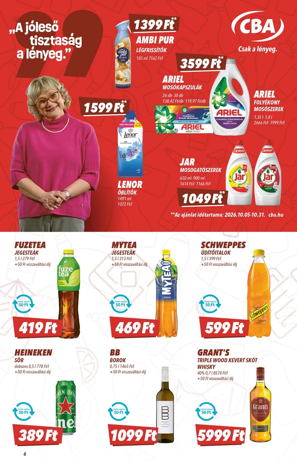 CBA akciós újság 2026.10.15-től - 6. oldal.