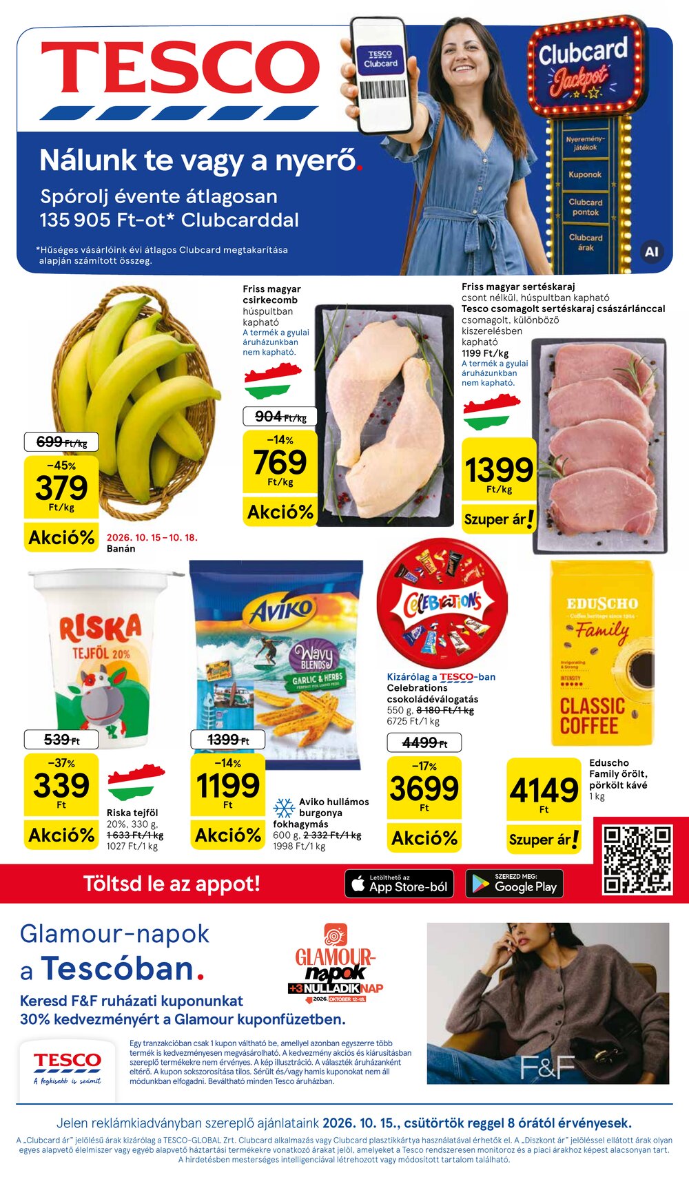 Tesco akciós újság 2026.10.15-től - 1. oldal.