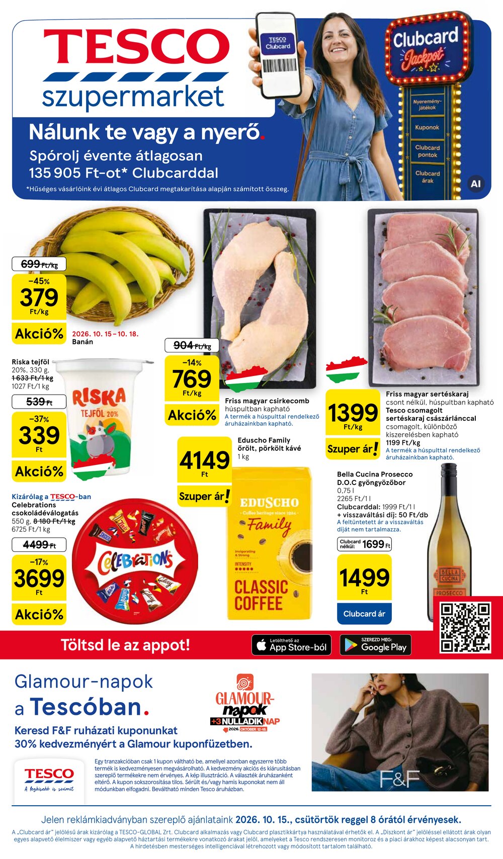 Tesco akciós újság 2026.10.15-től - 1. oldal.