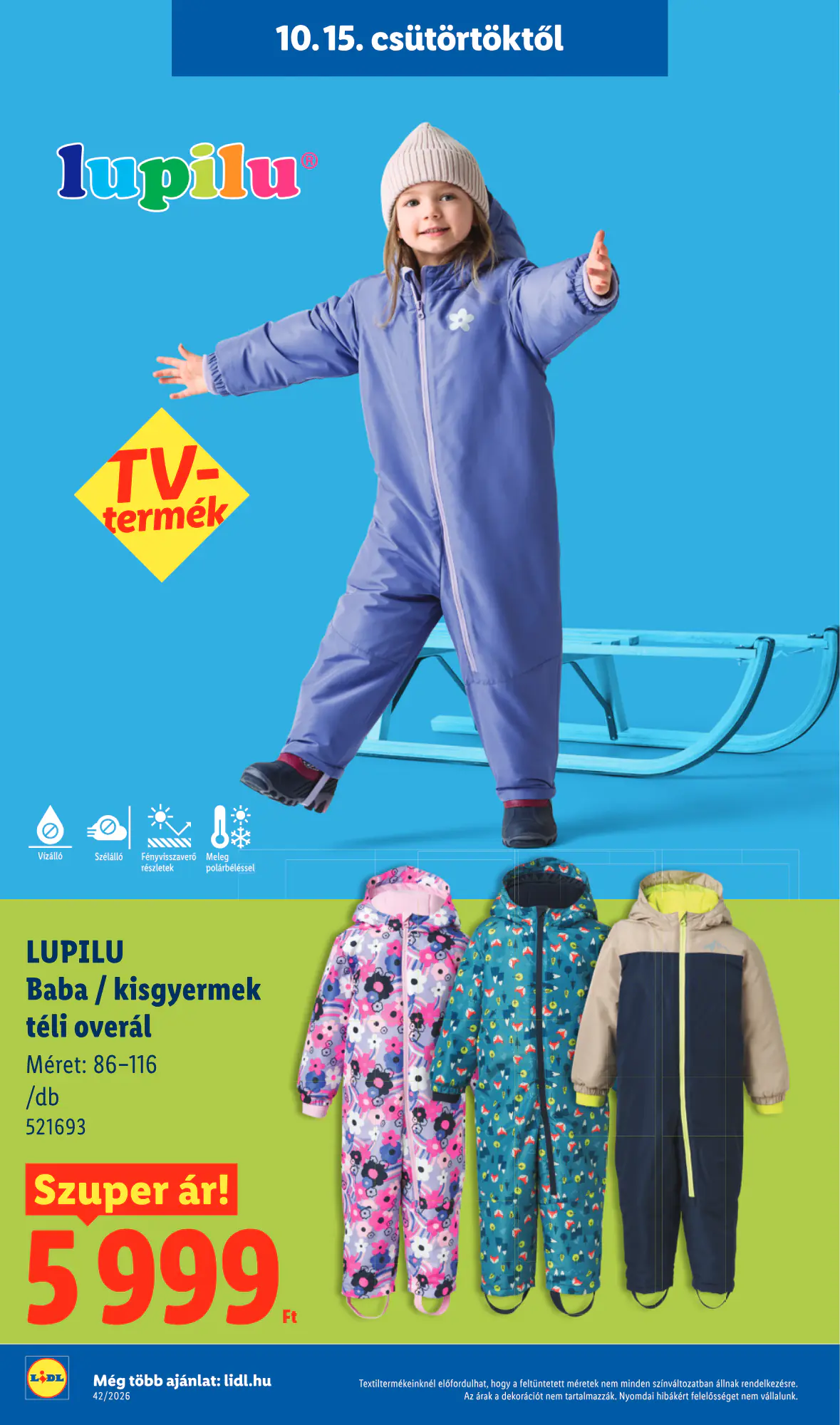Lidl akciós újság 2026.10.15-től - 6. oldal.