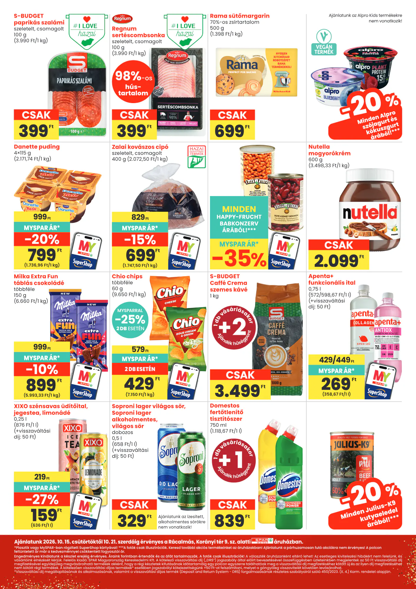 Spar Market akciós újság 2026.10.15-től - 3. oldal.