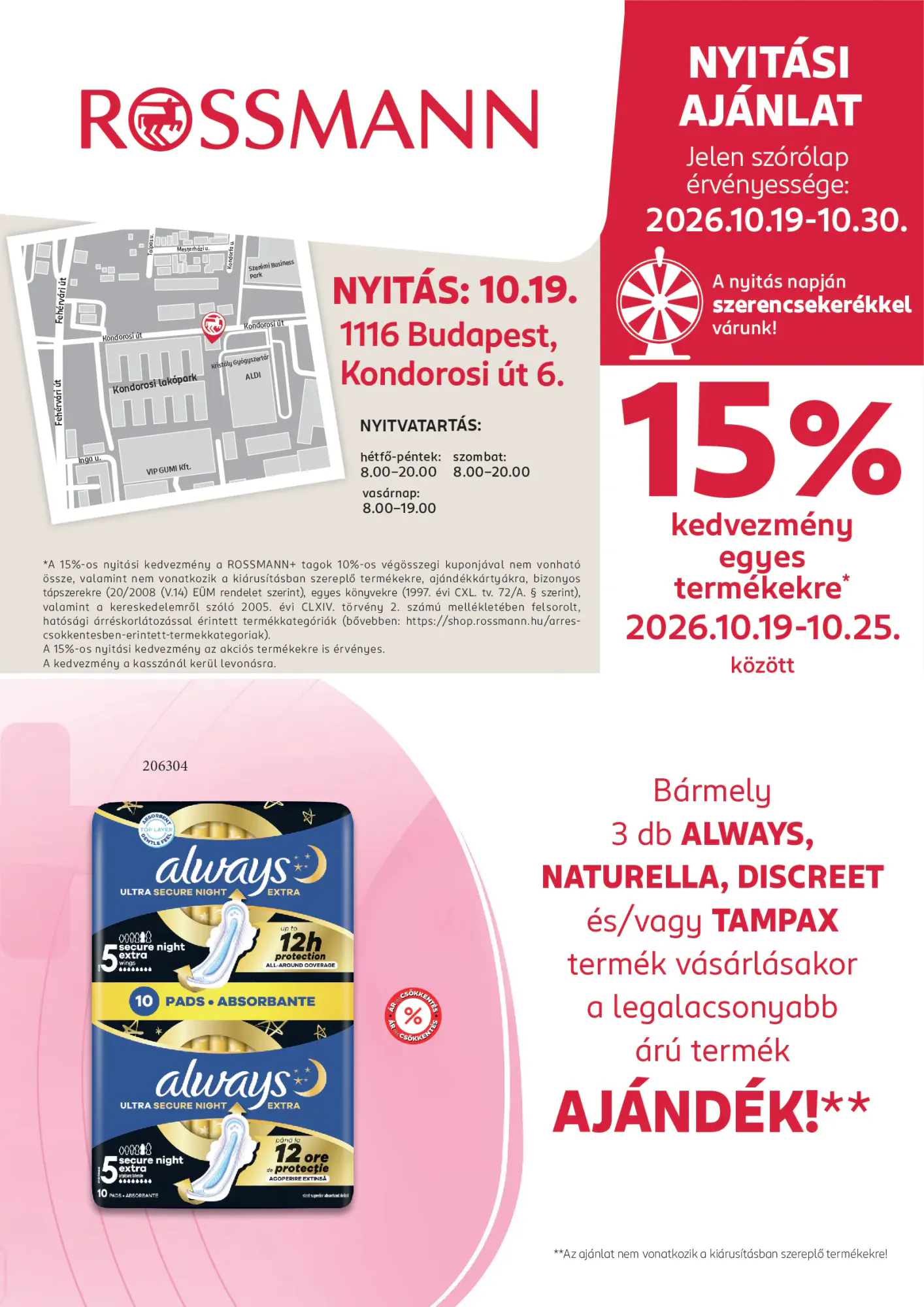 Rossmann akciós újság 2026.10.19-től - 1. oldal.
