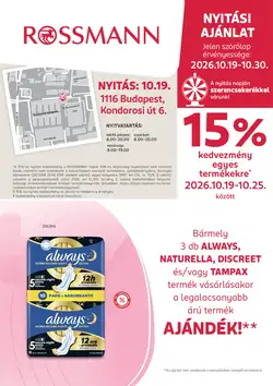Rossmann akciós újság 2026.10.19-től