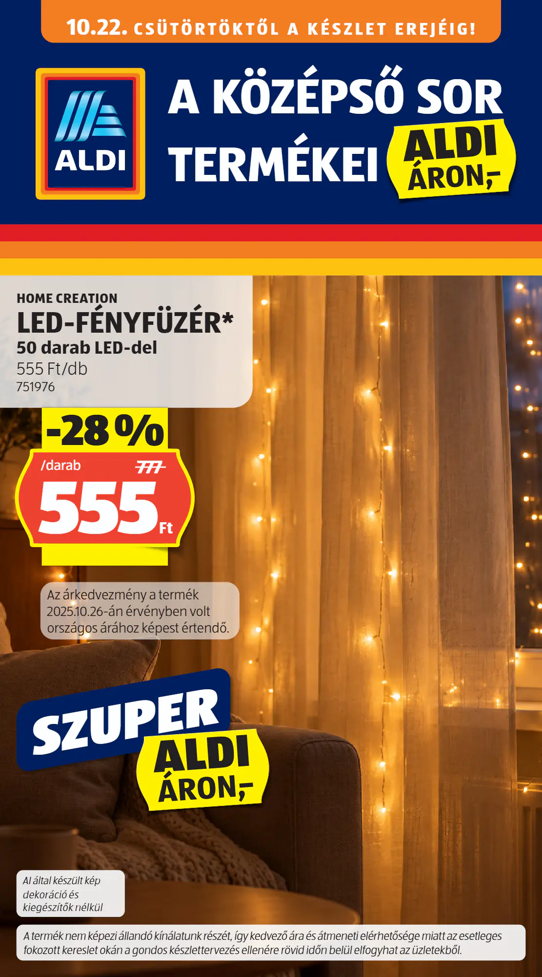 Aldi akciós újság 2026.10.22-től - 1. oldal.