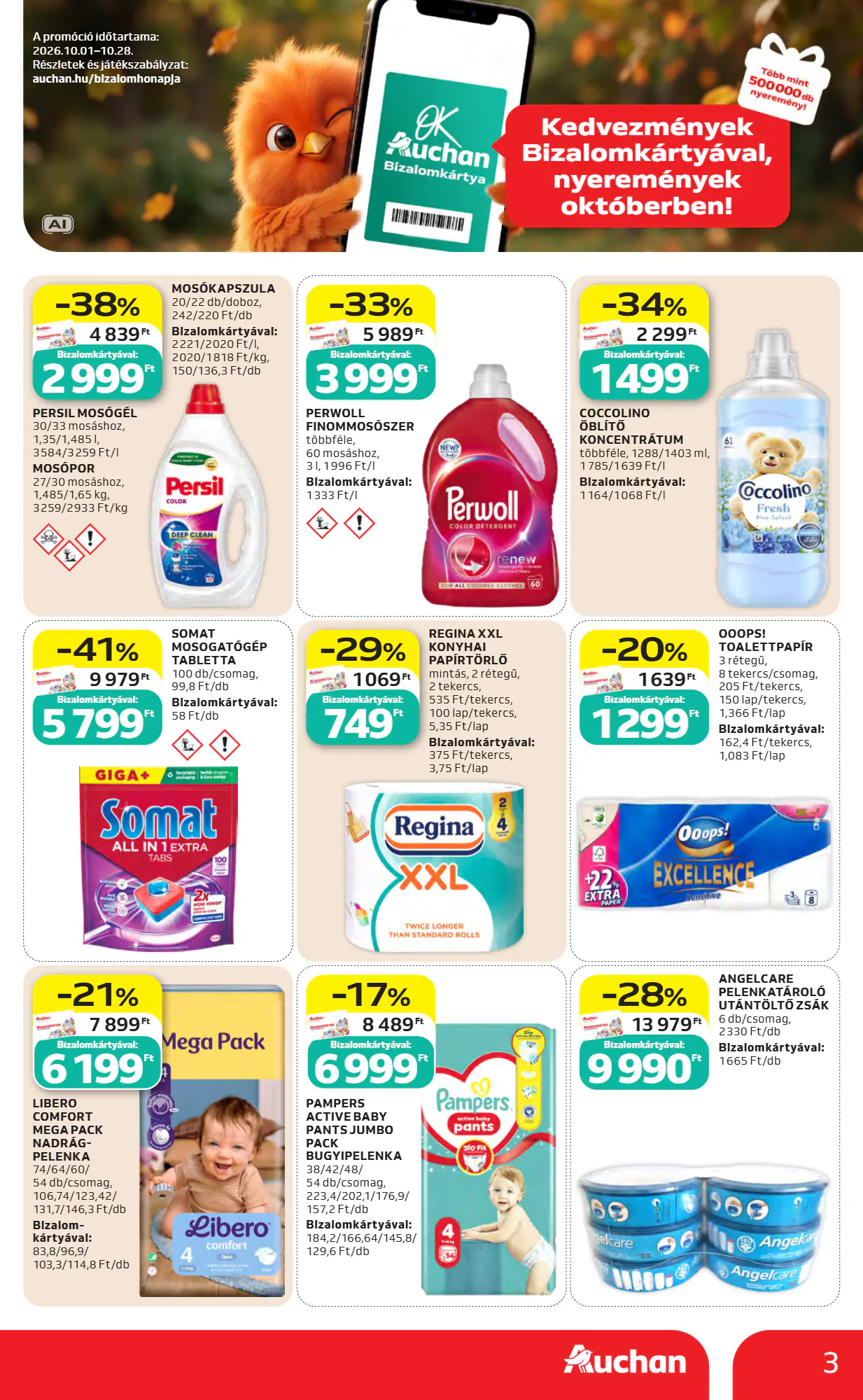 Auchan akciós újság 2026.10.22-től - 3. oldal.
