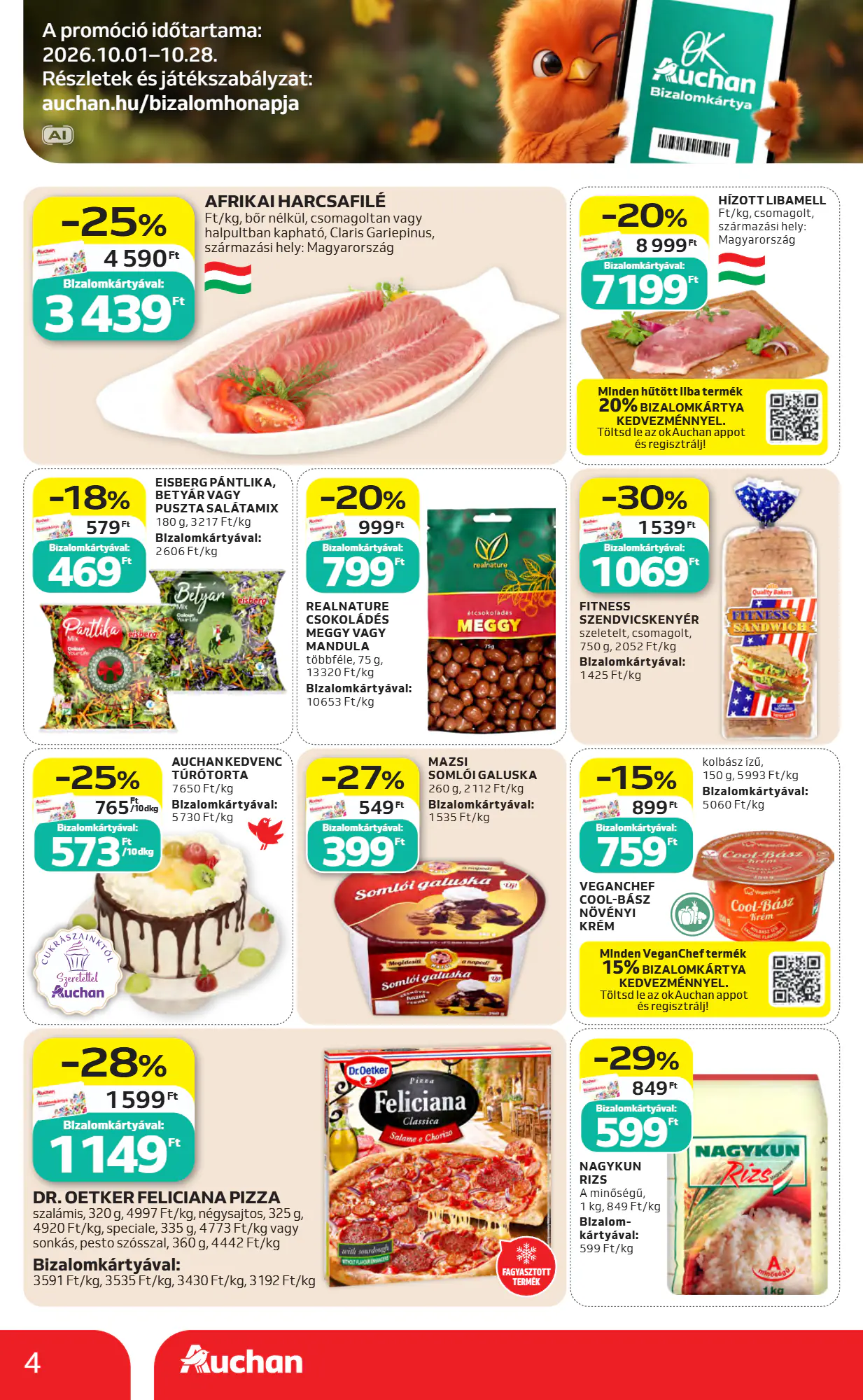 Auchan akciós újság 2026.10.22-től - 4. oldal.