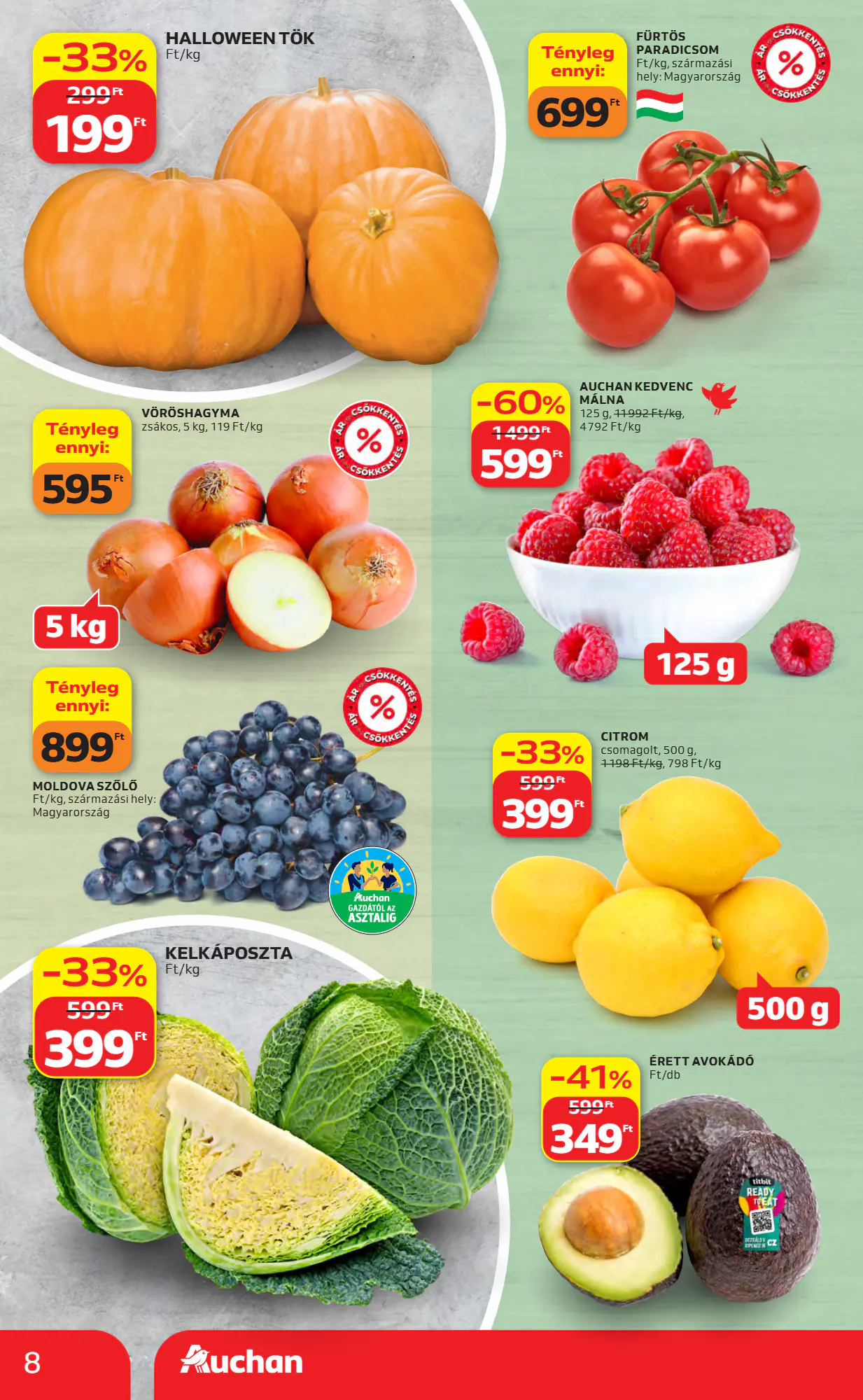 Auchan akciós újság 2026.10.22-től - 8. oldal.