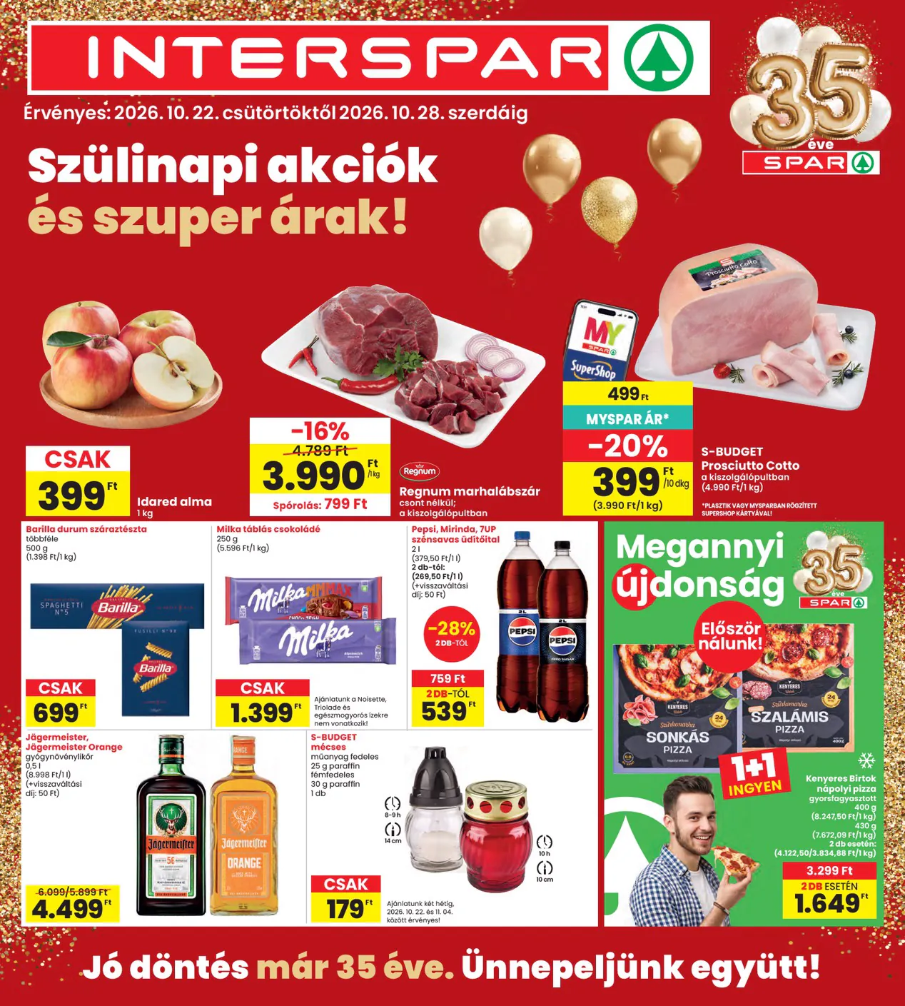 Interspar akciós újság 2026.10.22-től - 1. oldal.