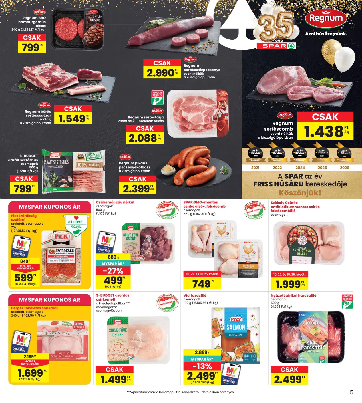 Interspar akciós újság 2026.10.22-től - 5. oldal.