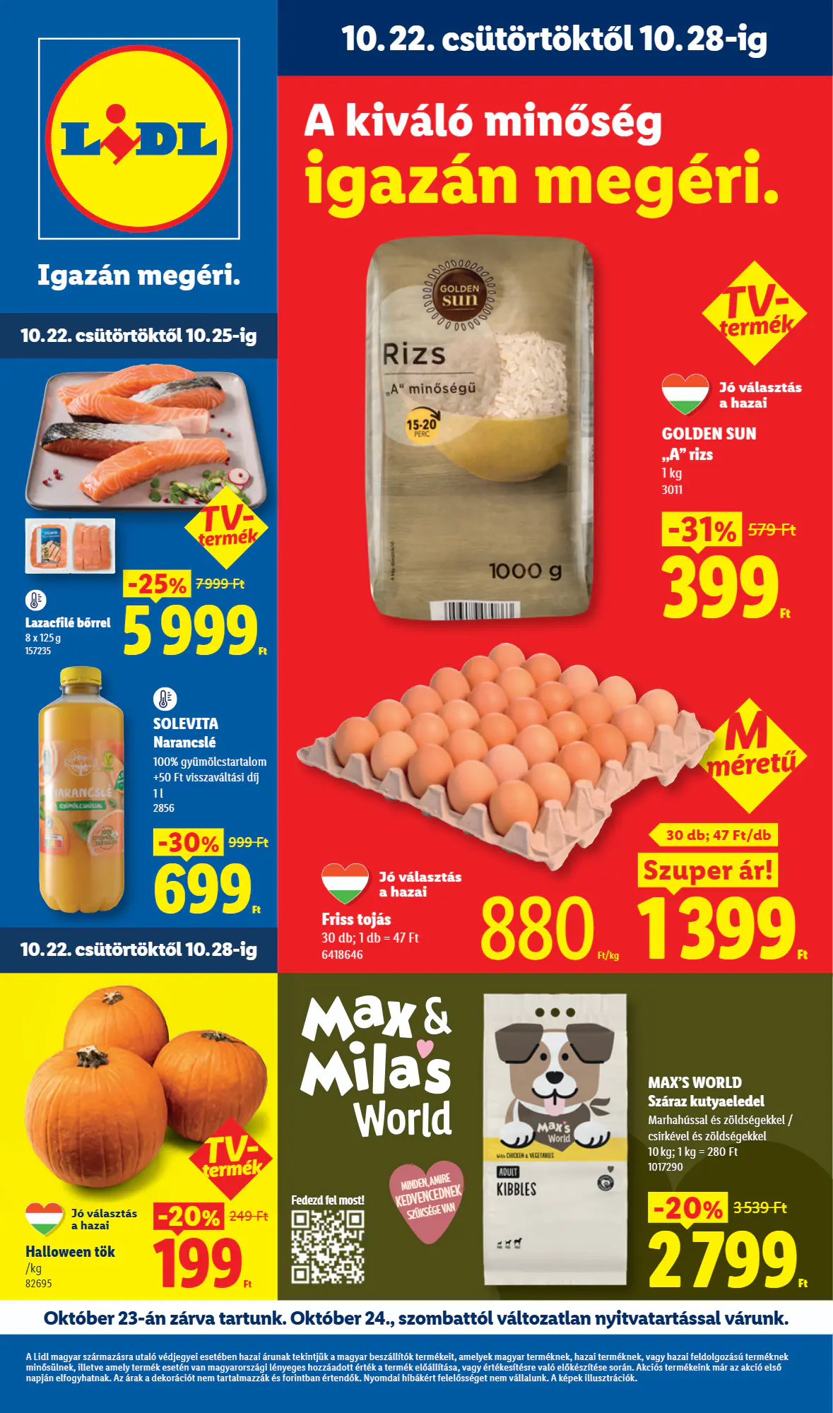 Lidl akciós újság 2026.10.22-től - 1. oldal.