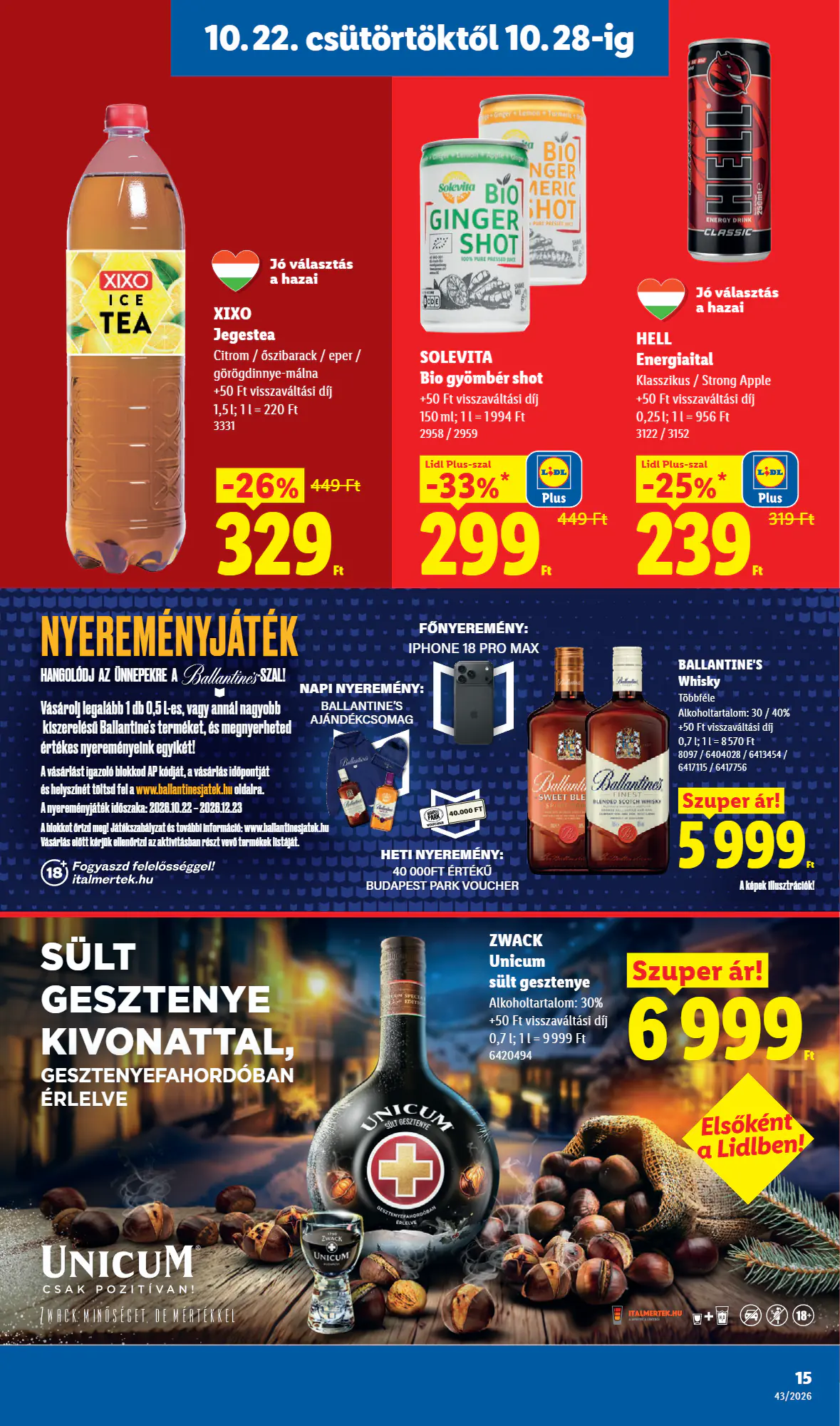 Lidl akciós újság 2026.10.22-től - 15. oldal.