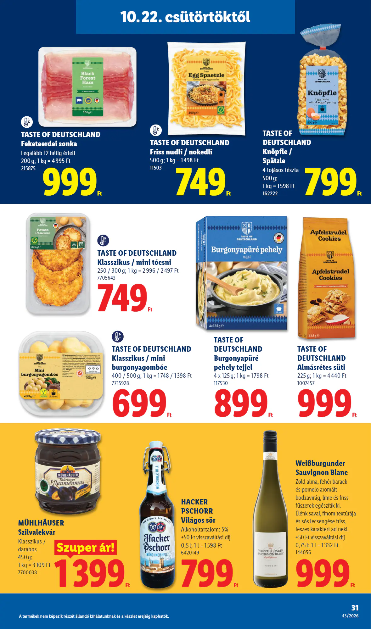 Lidl akciós újság 2026.10.22-től - 31. oldal.