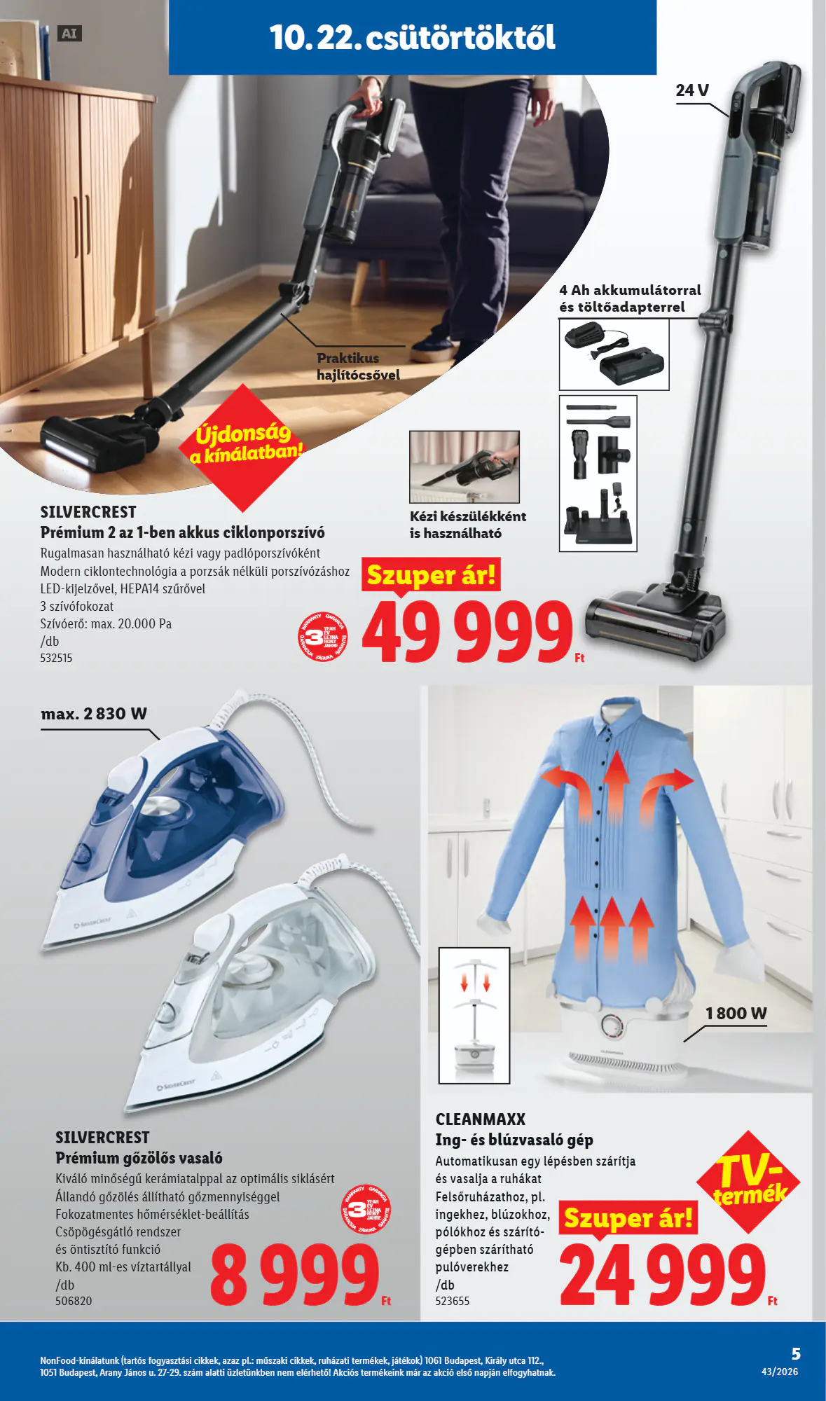Lidl akciós újság 2026.10.22-től - 5. oldal.