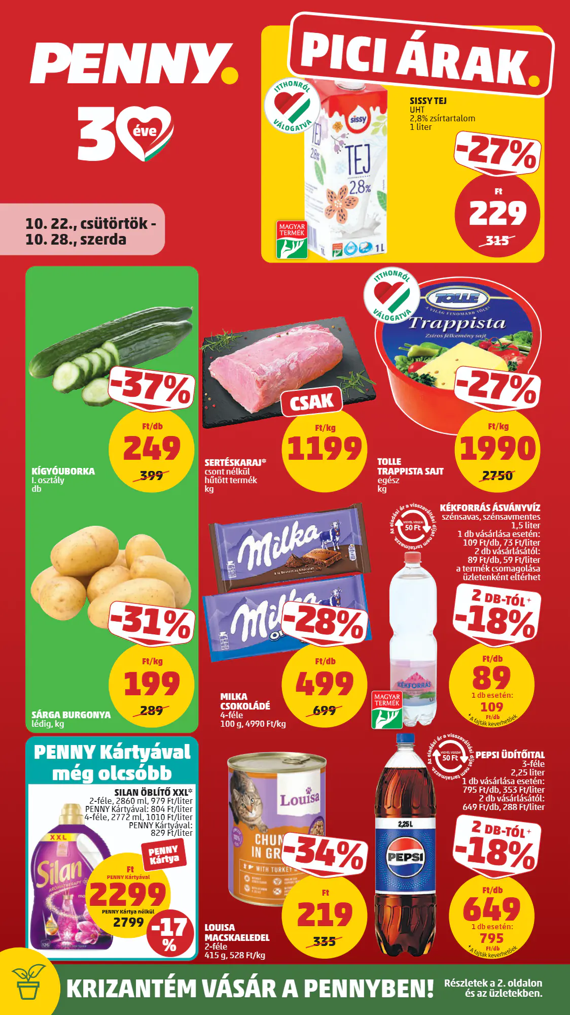Penny Market akciós újság 2026.10.22-től - 1. oldal.